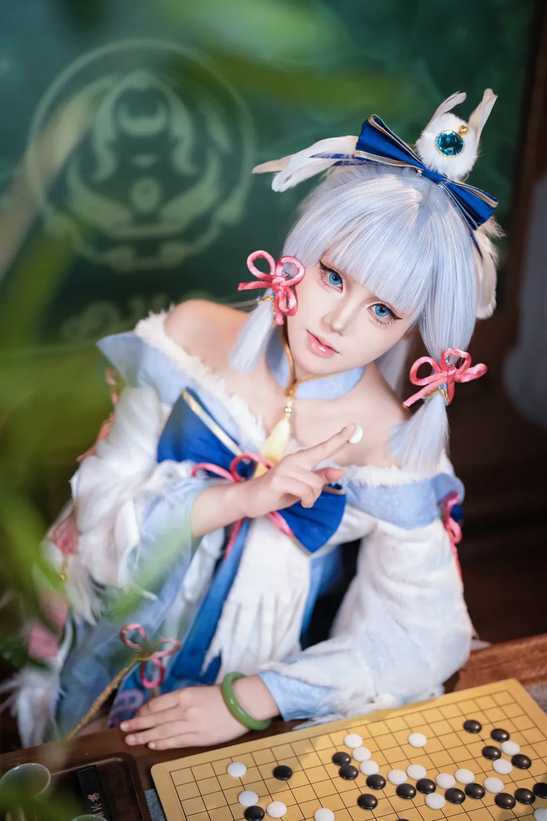 原神, cosplay, 神裡綾華cos, 白鷺櫻華, 白毛cosplay