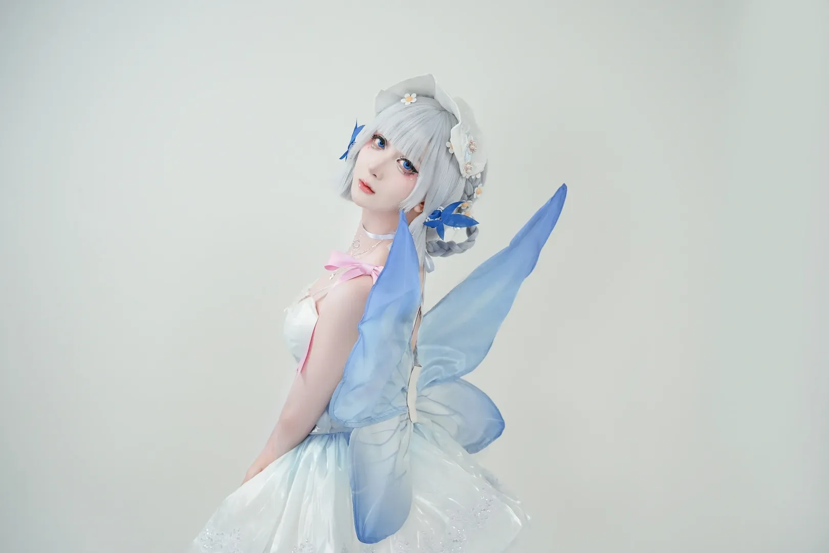 原神, コスプレ, 神里綾華 コスプレ, 白ストッキング, バレエスタイル - 4枚目