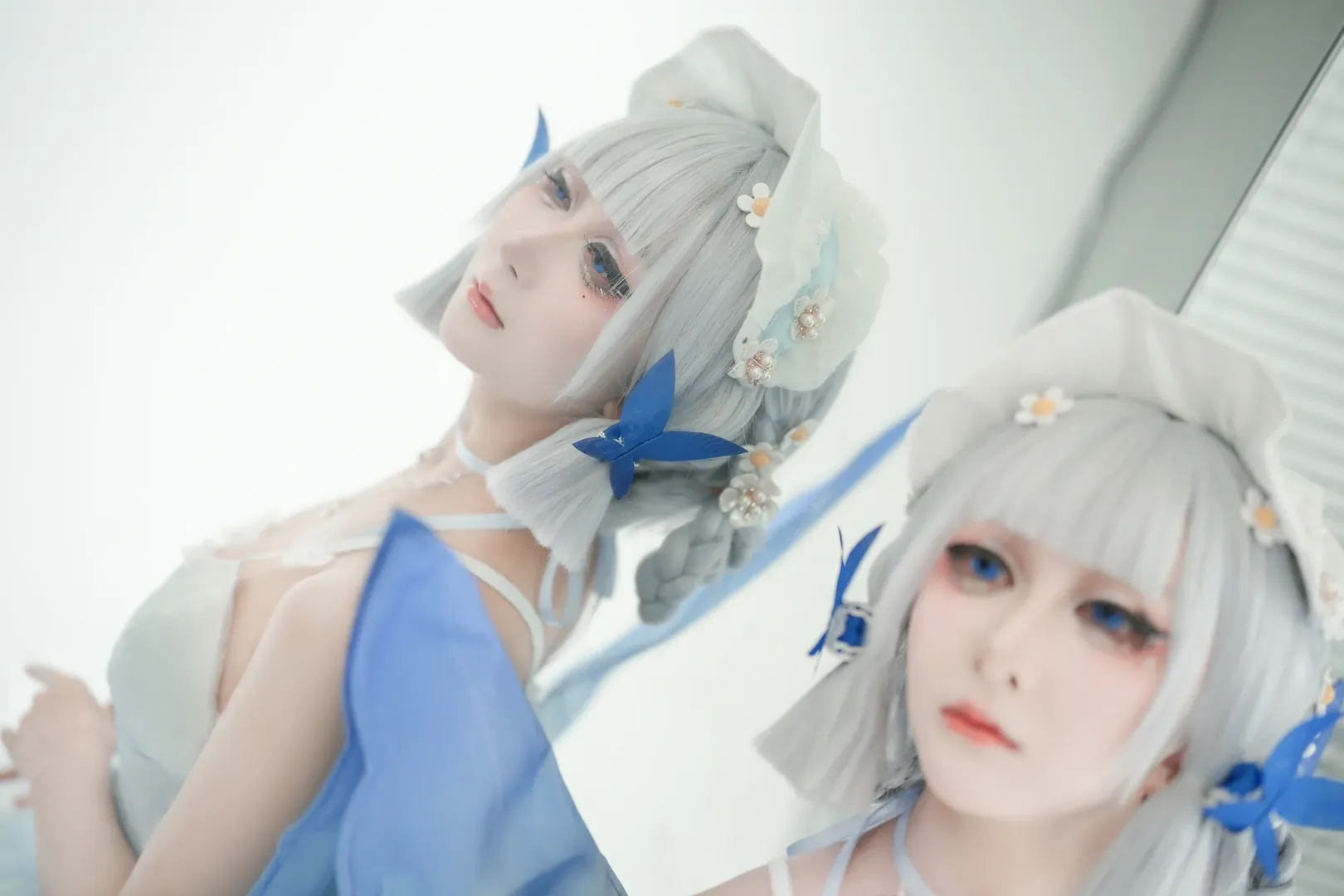 原神, コスプレ, 神里綾華 コスプレ, 白ストッキング, バレエスタイル - 7枚目