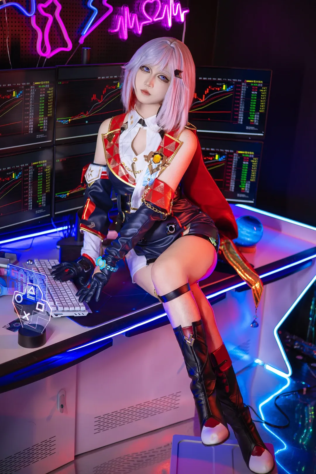 崩坏星穹铁道, 赛博风格, cosplay摄影, 托帕cos, 电竞房 - 第5张