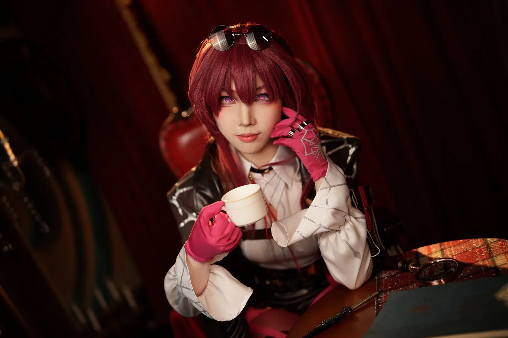 崩坏星穹铁道, 卡芙卡cos, cosplay摄影, 二次元客片, 粉色丝袜穿搭 - 第1张