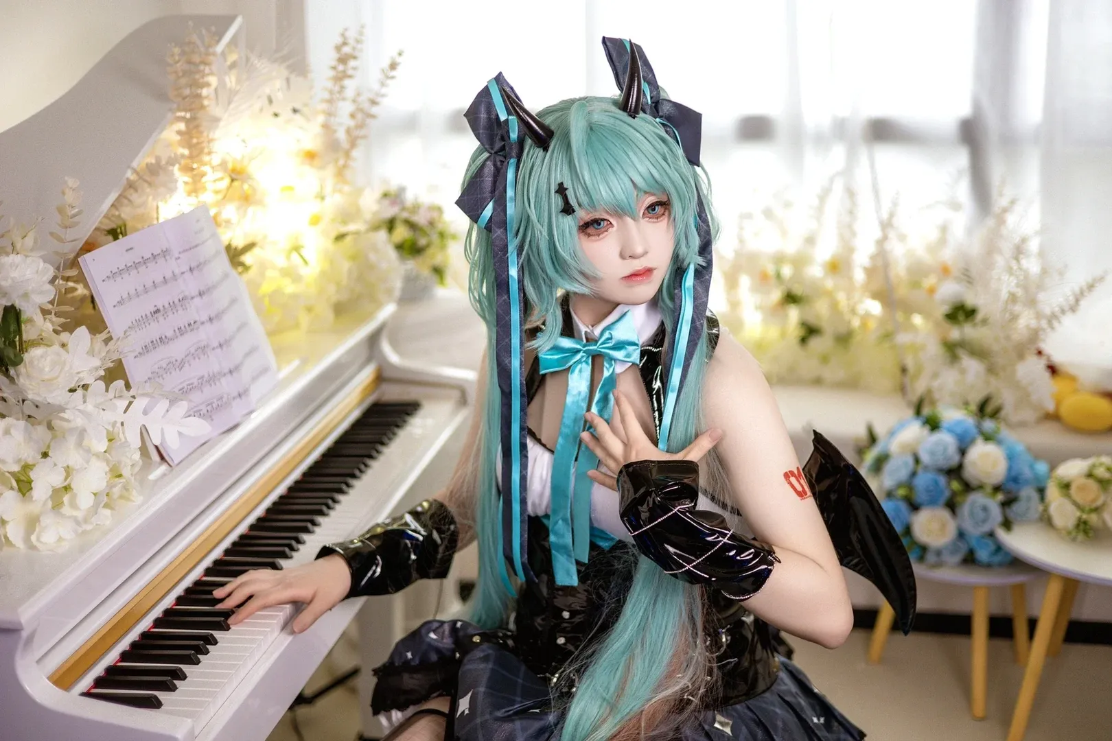 二次元少女, 初音未来, 初音未来cos, cosplay摄影, 小恶魔cos