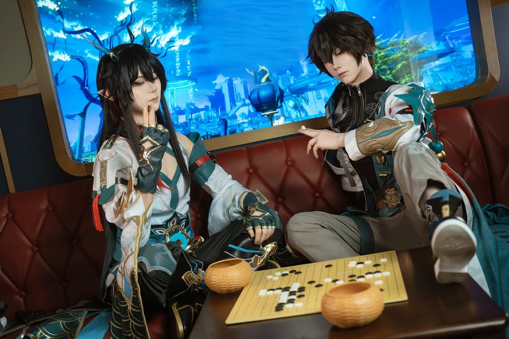 Roleplay, Anime-style photography, Honkai: Star Rail, Cosplay photoshoot, Dan Heng Imbibitor Lunae cosplay