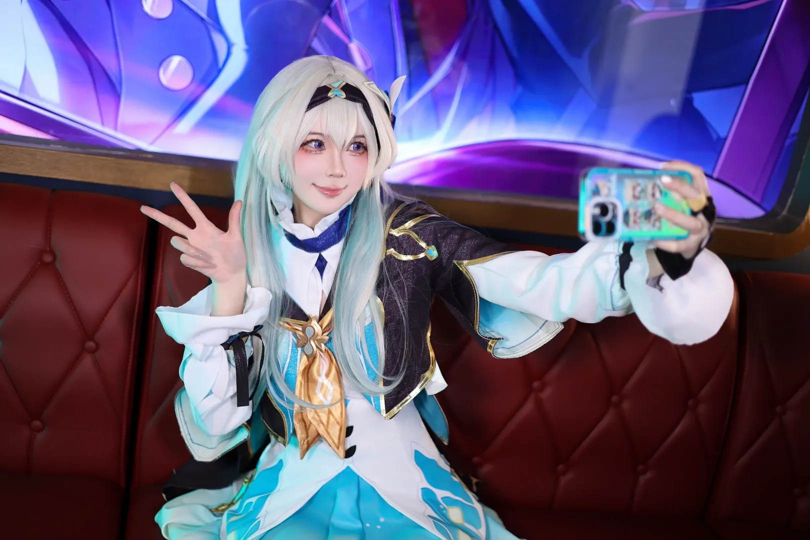 崩坏星穹铁道, 流萤cos, 二次元角色, cosplay摄影, 丝袜穿搭 - 第1张