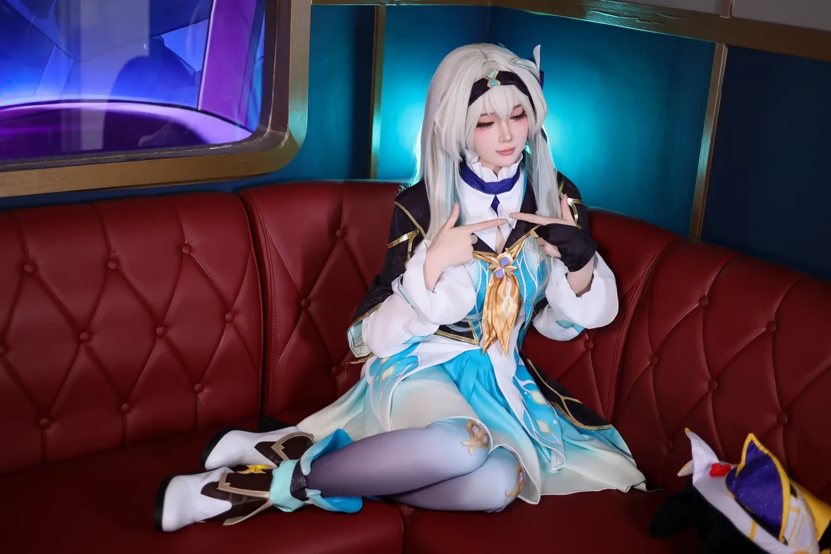 Honkai: Star Rail, Firefly cosplay, 2D character, Cosplay photography, Stocking outfit