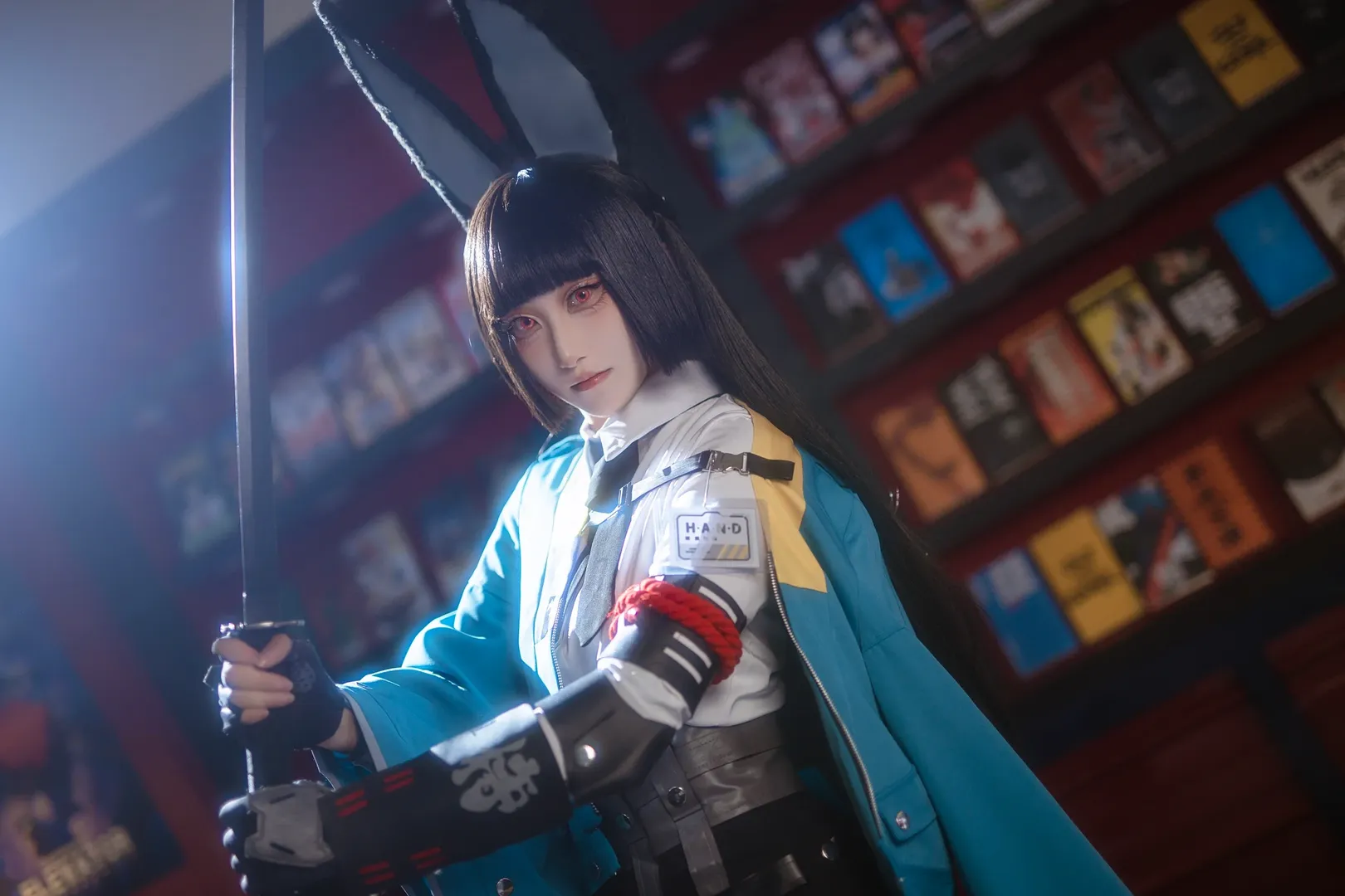 ゼンレスゾーンゼロ, 星見雅コスプレ, うさ耳, 黒ストッキング, コスプレコーディネート - 3枚目