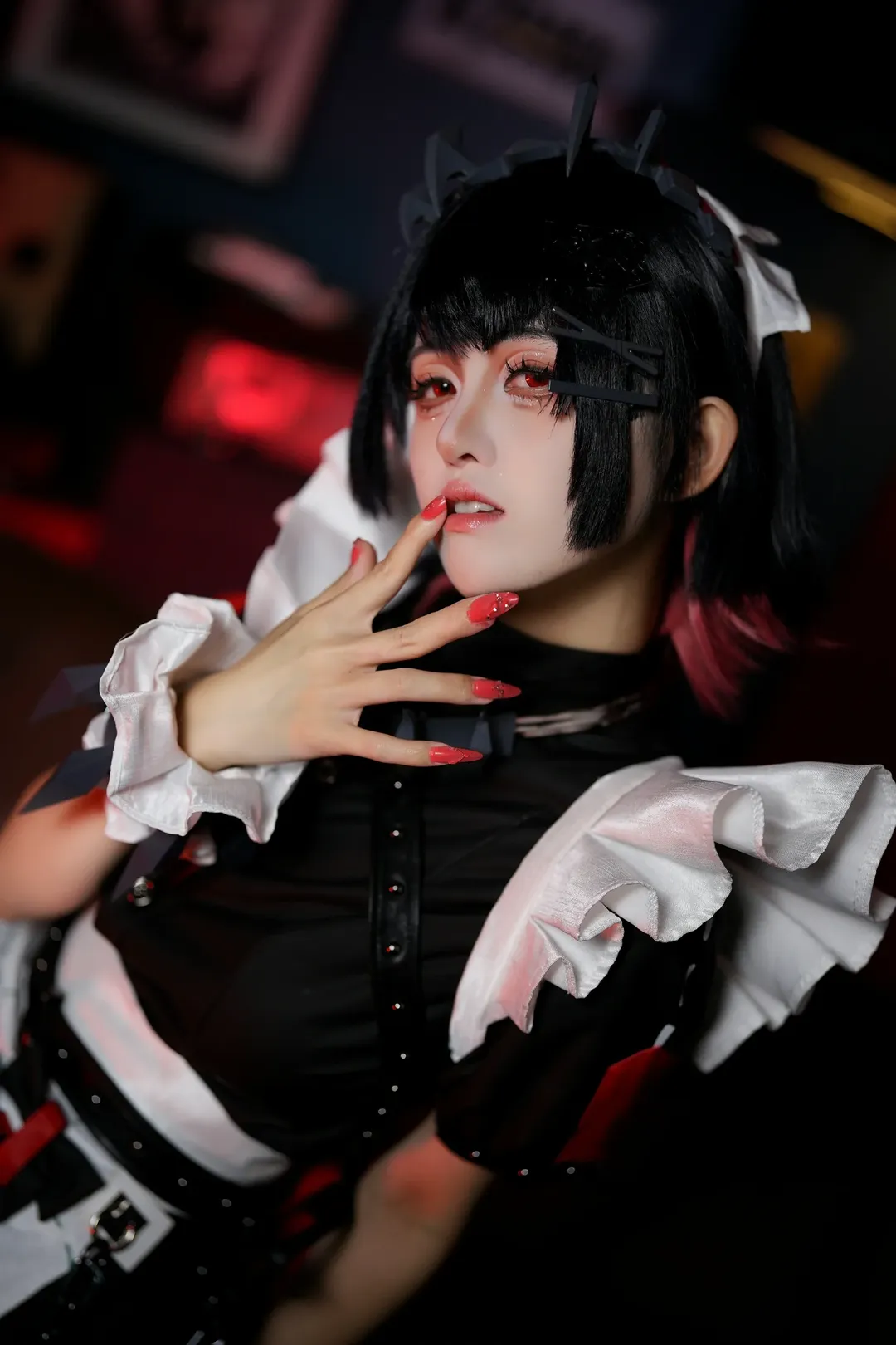 绝区零, cosplay正片, 爱莲乔cos, 黑丝穿搭, 酷飒女仆 - 第3张