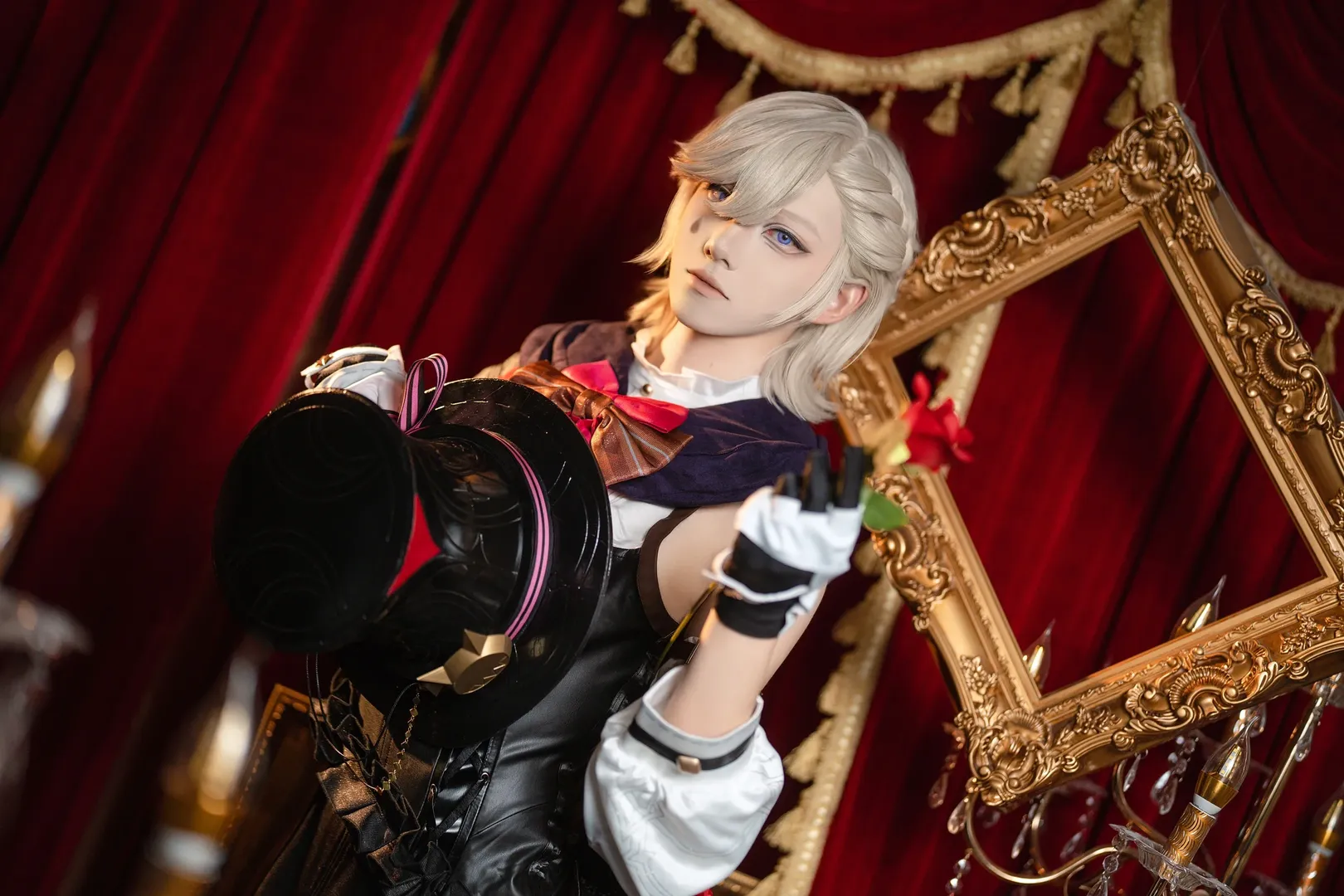 原神, cosplay, 丝袜穿搭, 林尼cos, 魔术师造型 - 第3张