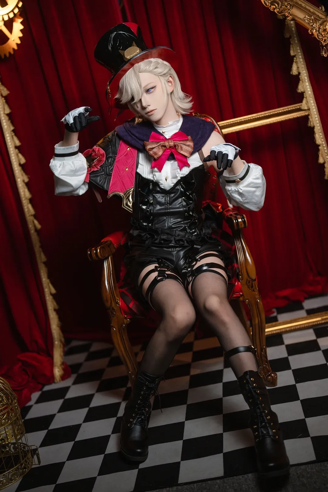原神, cosplay, 丝袜穿搭, 林尼cos, 魔术师造型