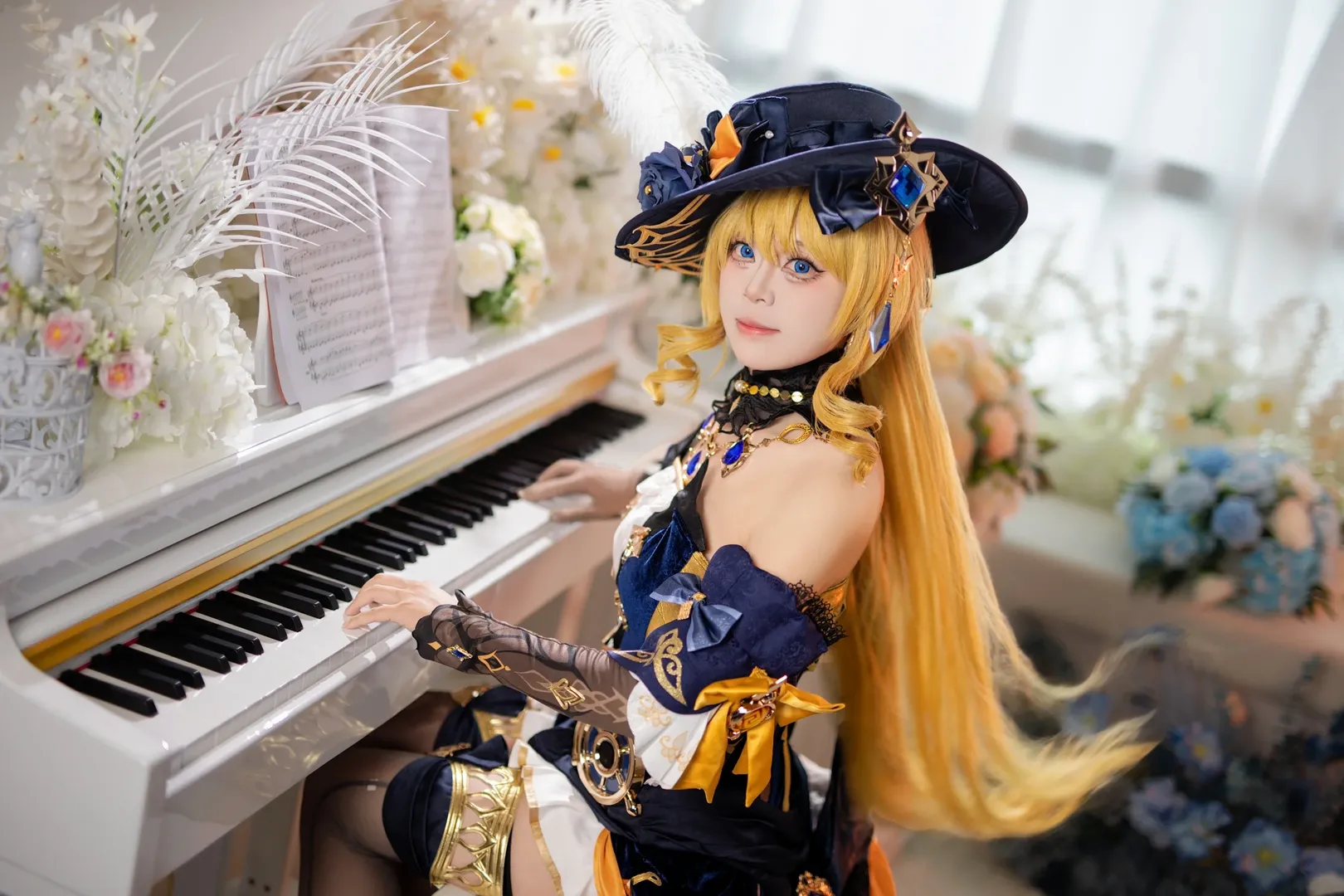 Genshin Impact, Cosplay stockings, Navia cosplay, Genshin Impact cosplay, HoYo Wonderful House - Image 1