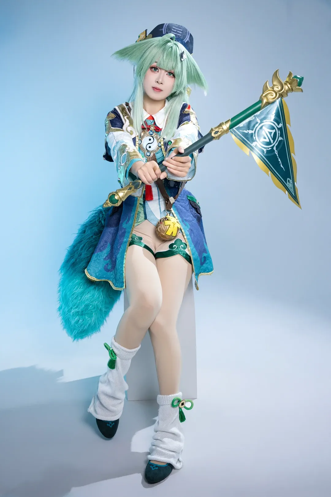 Honkai: Star Rail, Anime cosplay, Huohuo cosplay, White thigh-highs outfit, HoYoLAB fan content