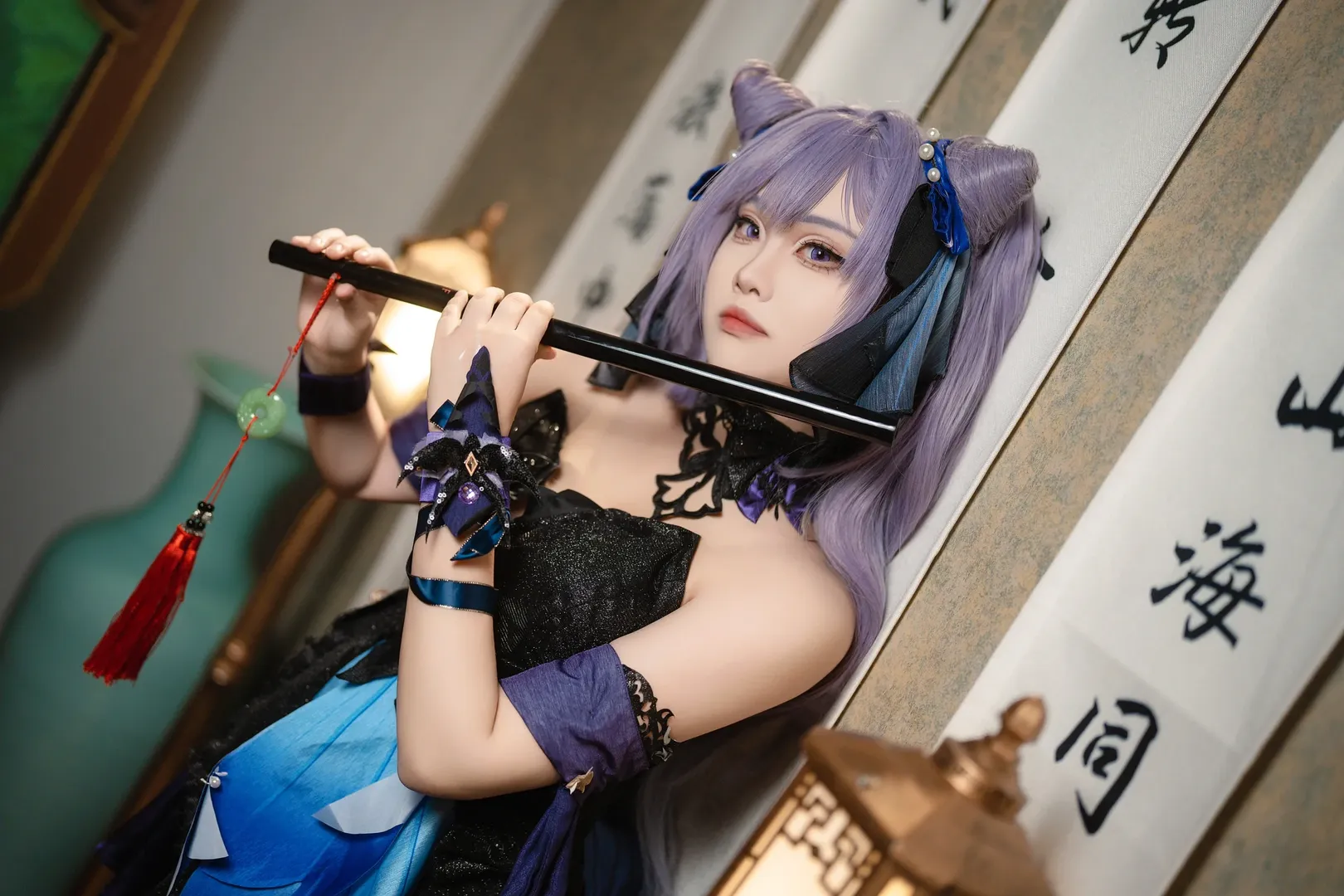 角色扮演, 原神, 刻晴cos, 动漫cosplay, 丝袜穿搭 - 第2张