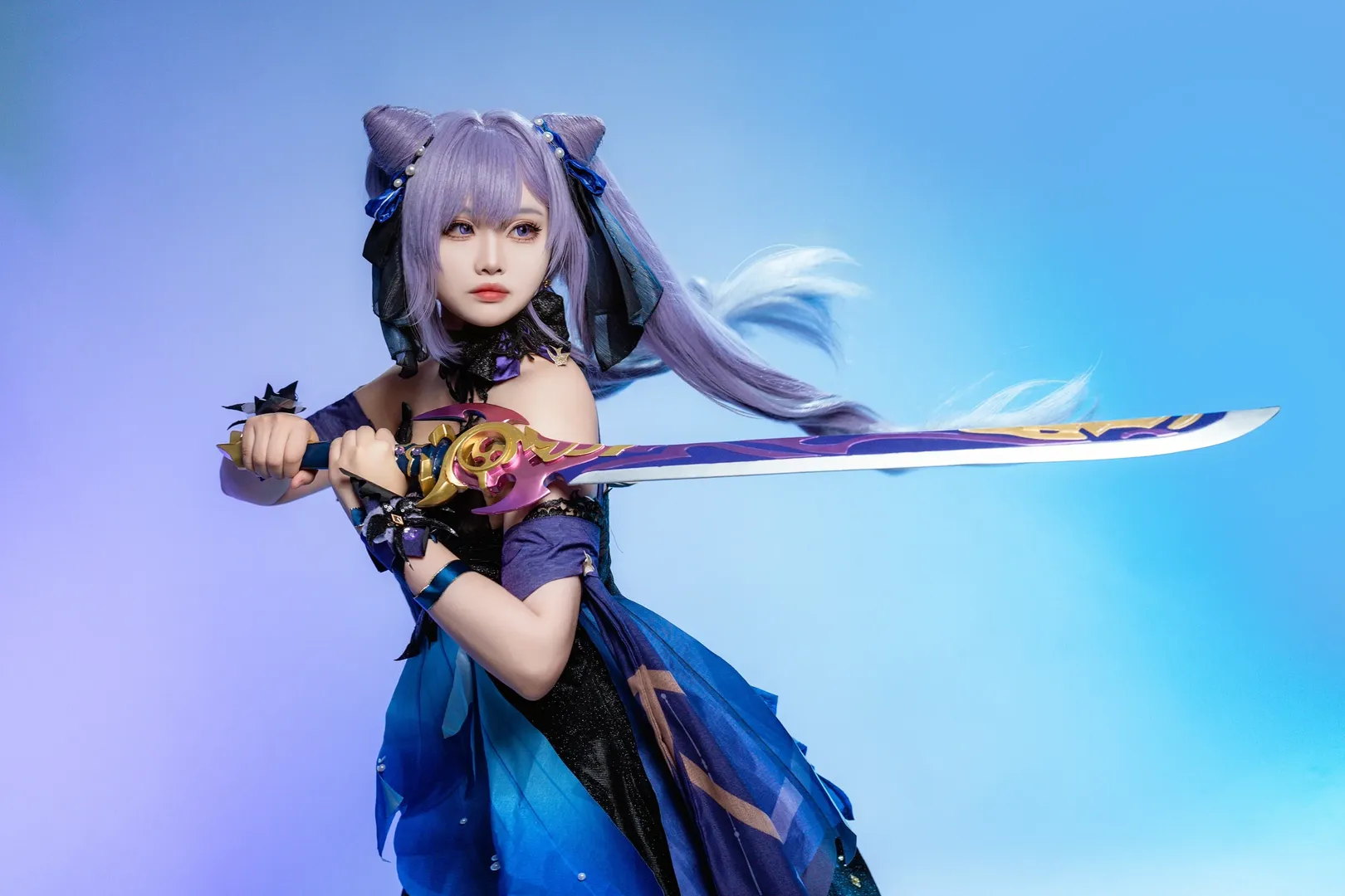 角色扮演, 原神, 刻晴cos, 动漫cosplay, 丝袜穿搭 - 第3张