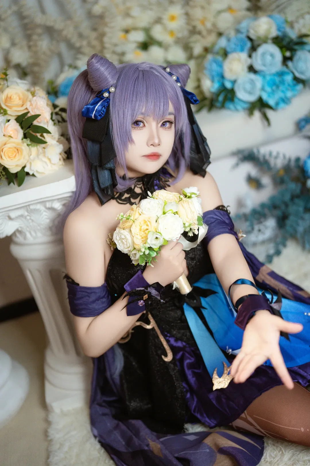 角色扮演, 原神, 刻晴cos, 动漫cosplay, 丝袜穿搭 - 第5张