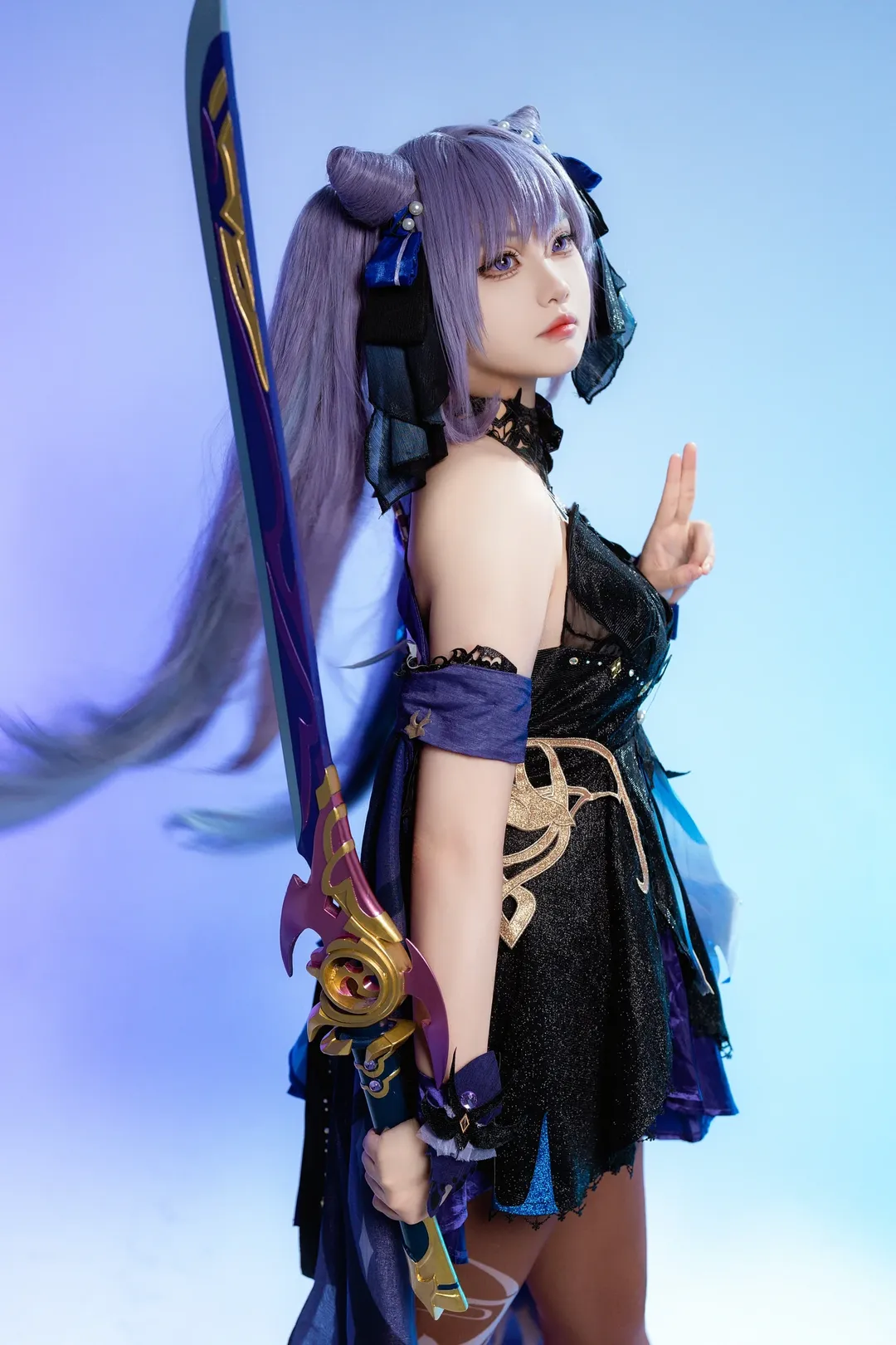 角色扮演, 原神, 刻晴cos, 动漫cosplay, 丝袜穿搭 - 第6张
