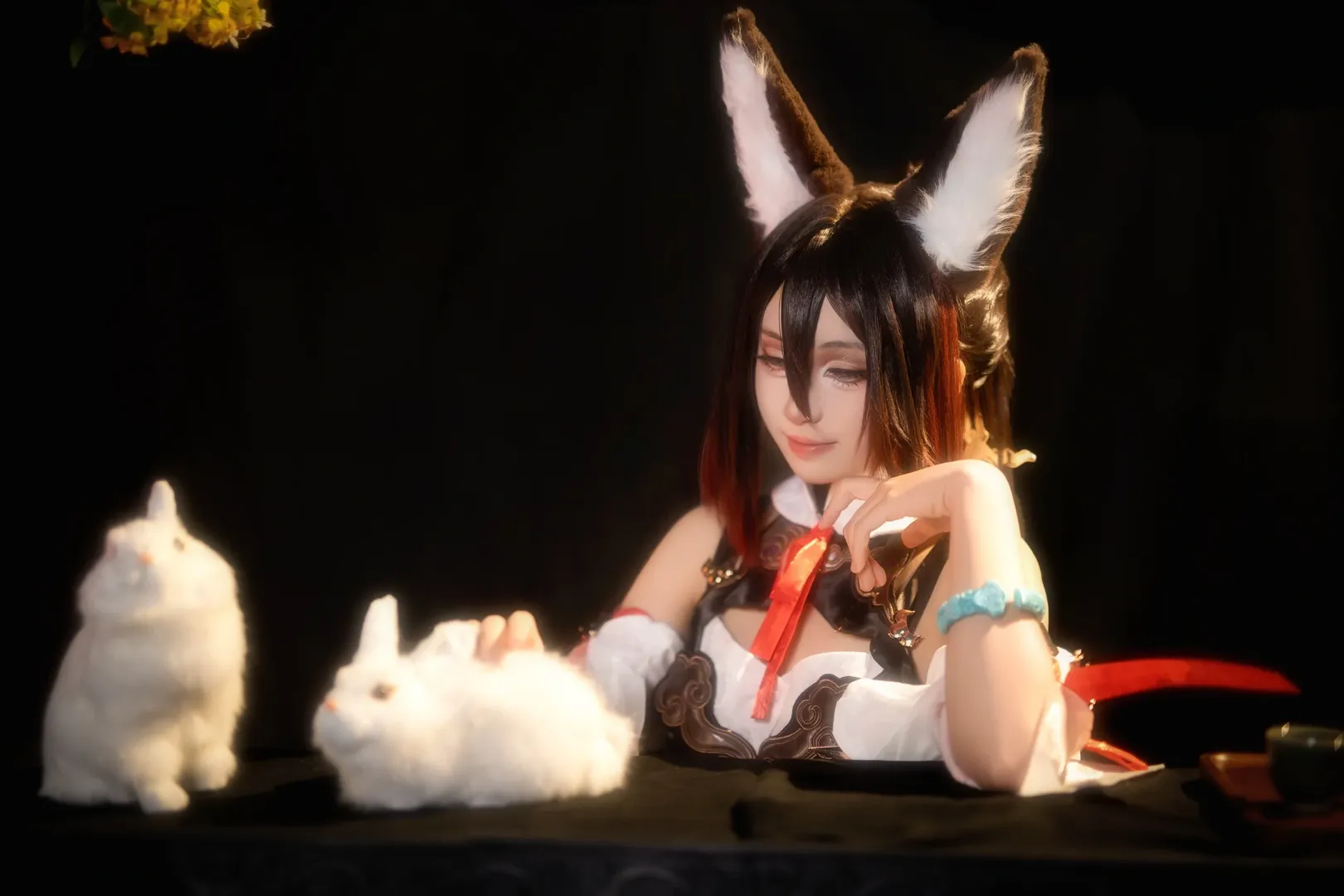 崩坏星穹铁道, 古风cosplay, 停云cos, 兽耳少女, 月下夜景 - 第4张