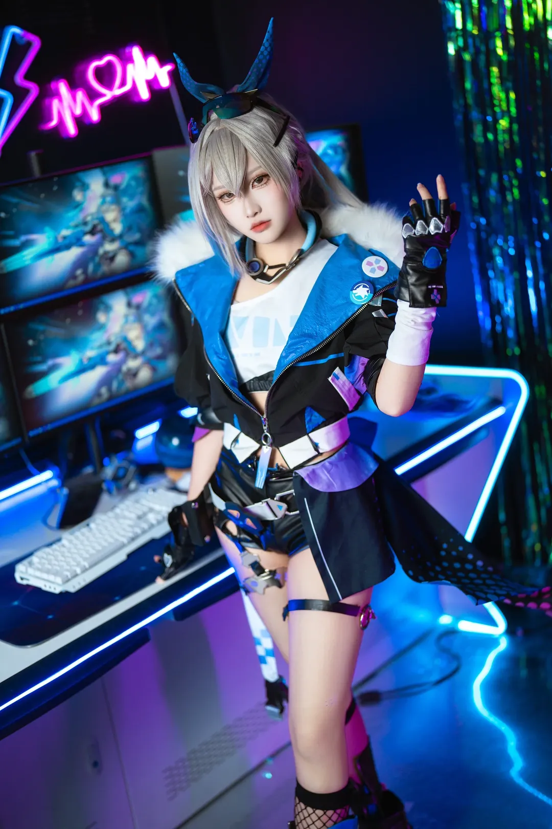 崩坏星穹铁道, 赛博朋克, 银狼cos, 电竞cosplay, 网袜cos - 第1张