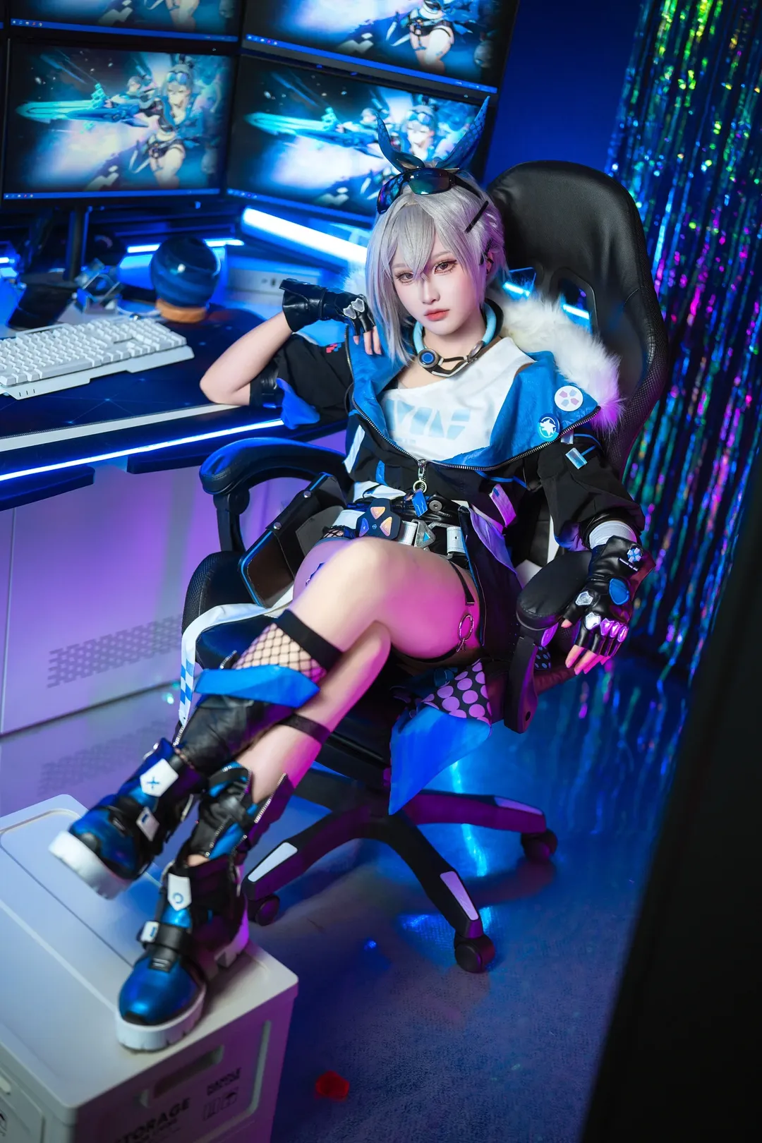 崩坏星穹铁道, 赛博朋克, 银狼cos, 电竞cosplay, 网袜cos
