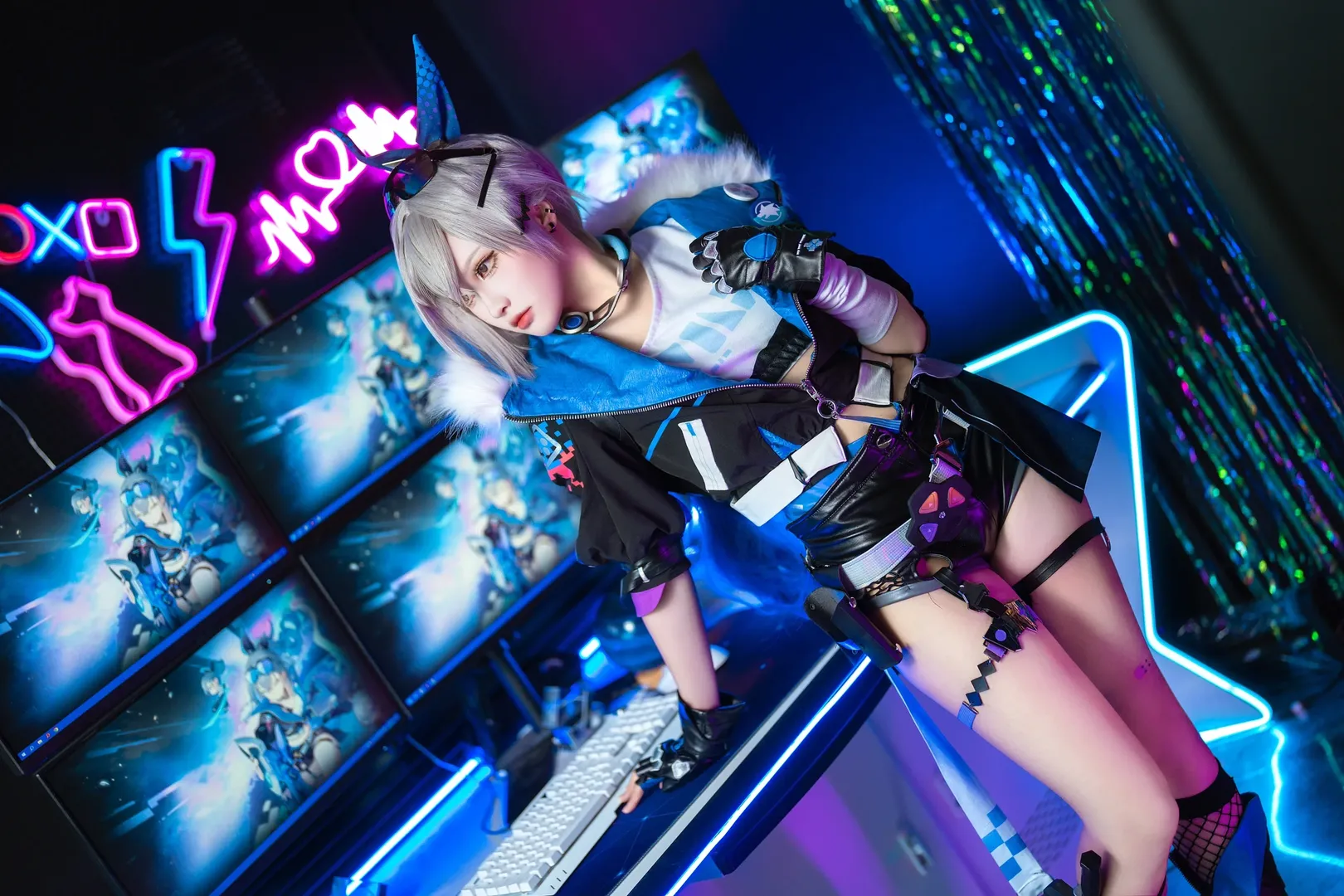 崩坏星穹铁道, 赛博朋克, 银狼cos, 电竞cosplay, 网袜cos - 第4张