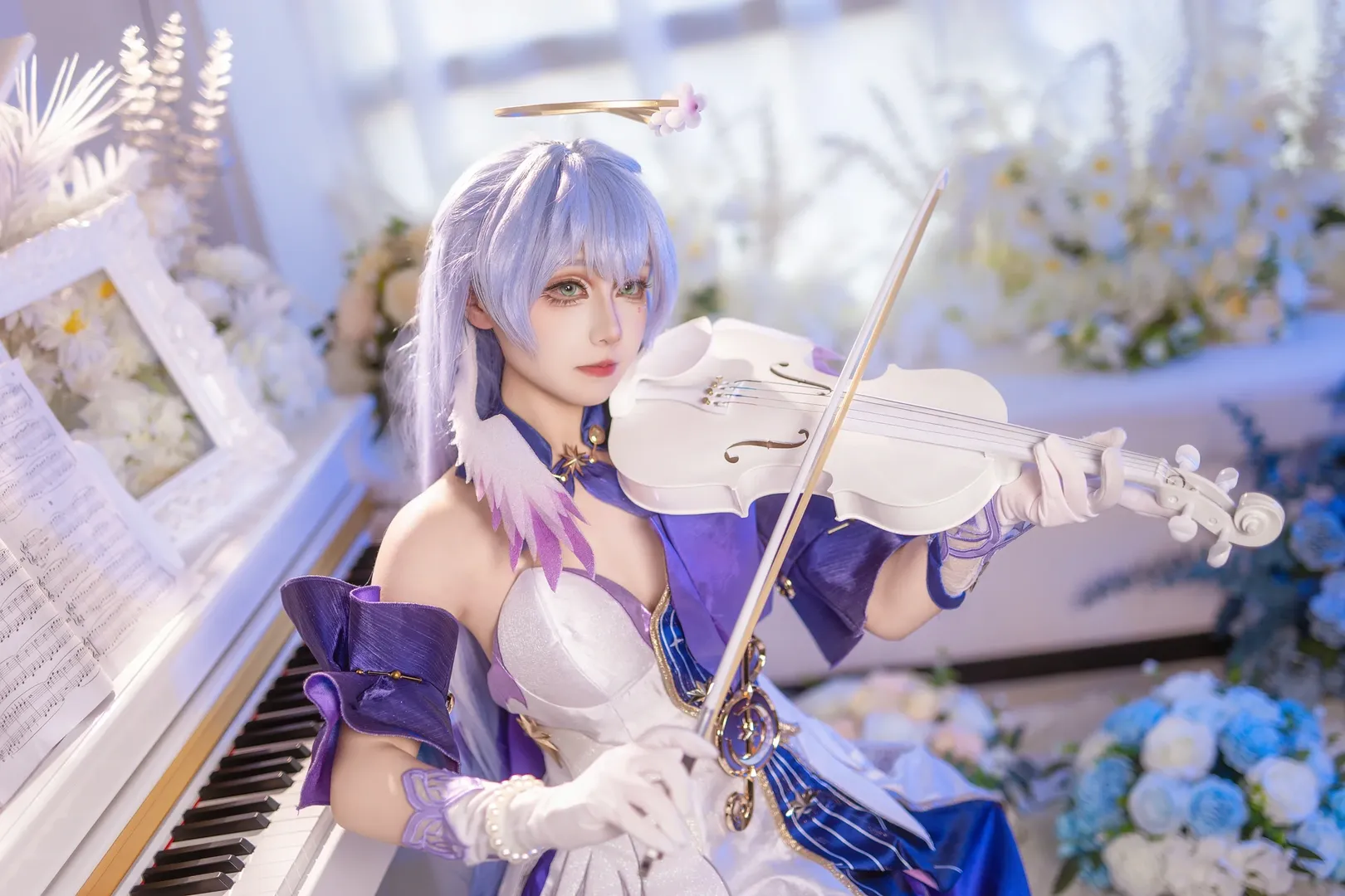 崩坏星穹铁道, 知更鸟cos, 二次元cosplay, cos摄影, 浅蓝假发 - 第3张