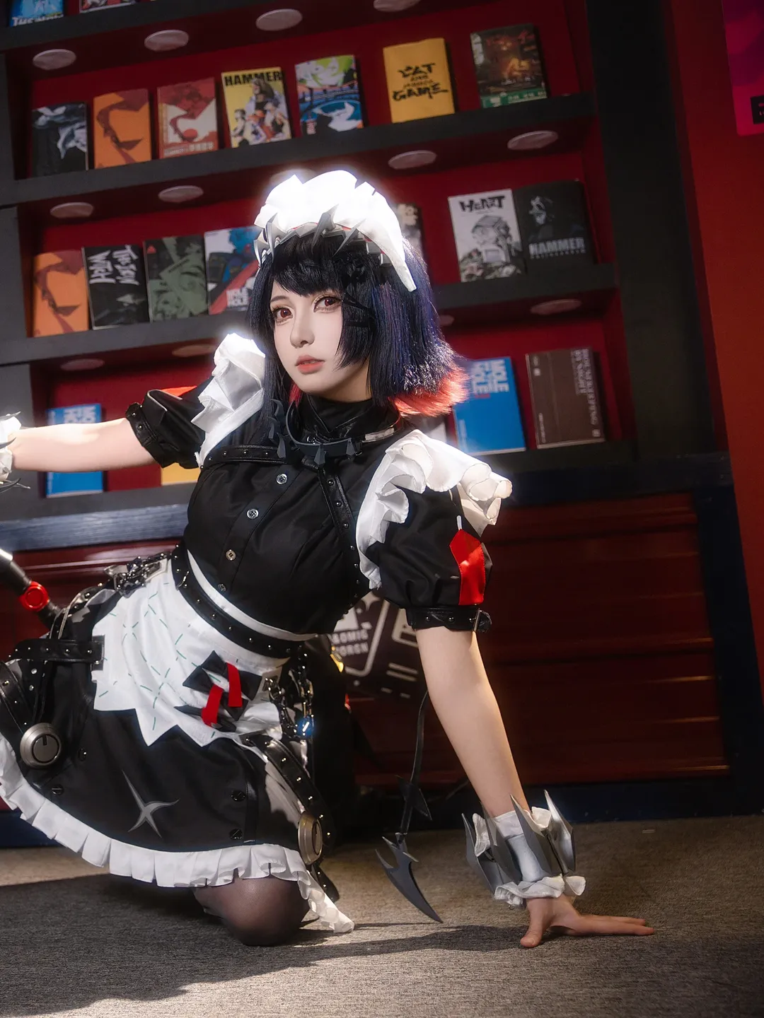 绝区零, Cosplay摄影, 艾莲乔cos, 鲨鱼妹, 黑丝穿搭 - 第2张