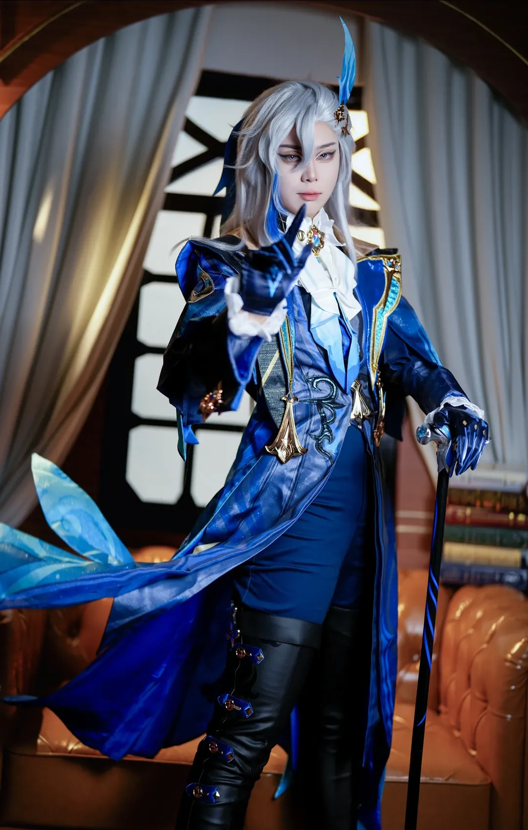 原神, 黑絲, cosplay攝影, 聖誕cosplay, 那維萊特cos - 第2張