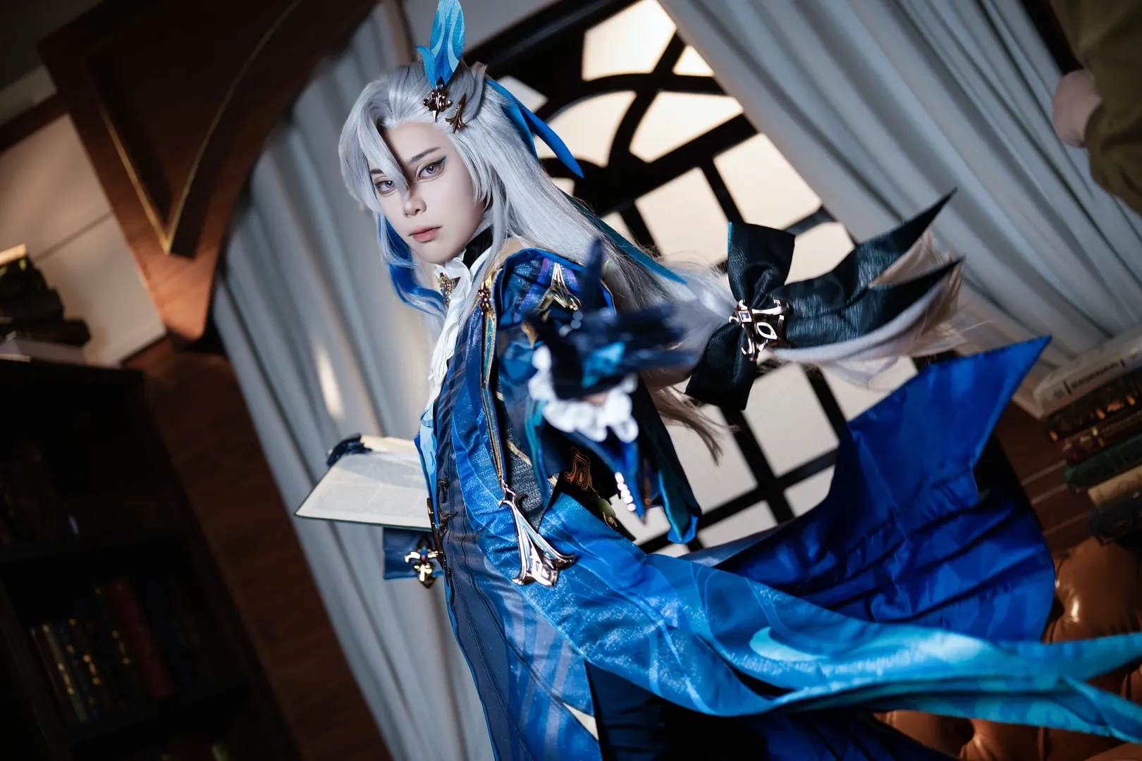 原神, 黑絲, cosplay攝影, 聖誕cosplay, 那維萊特cos - 第3張