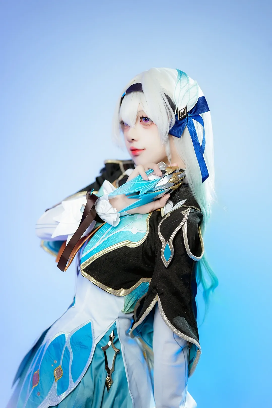 二次元, cosplay, 崩坏星穹铁道, 流萤cos, 丝袜 - 第1张