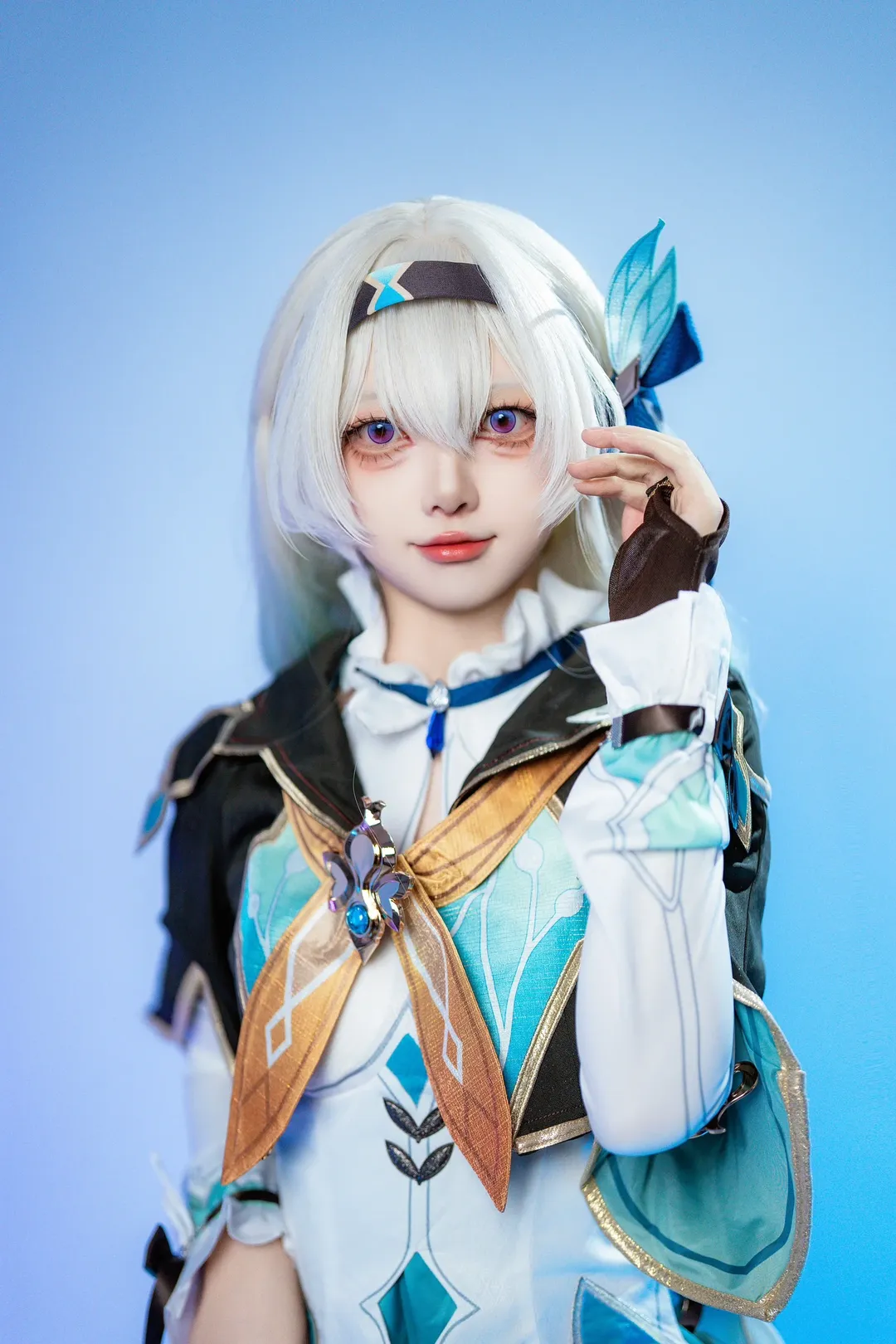 二次元, cosplay, 崩坏星穹铁道, 流萤cos, 丝袜 - 第2张