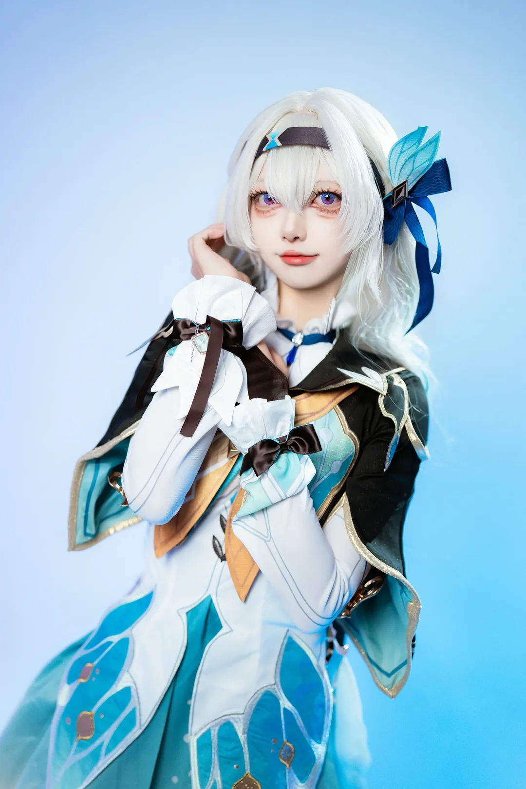 二次元, cosplay, 崩坏星穹铁道, 流萤cos, 丝袜 - 第3张