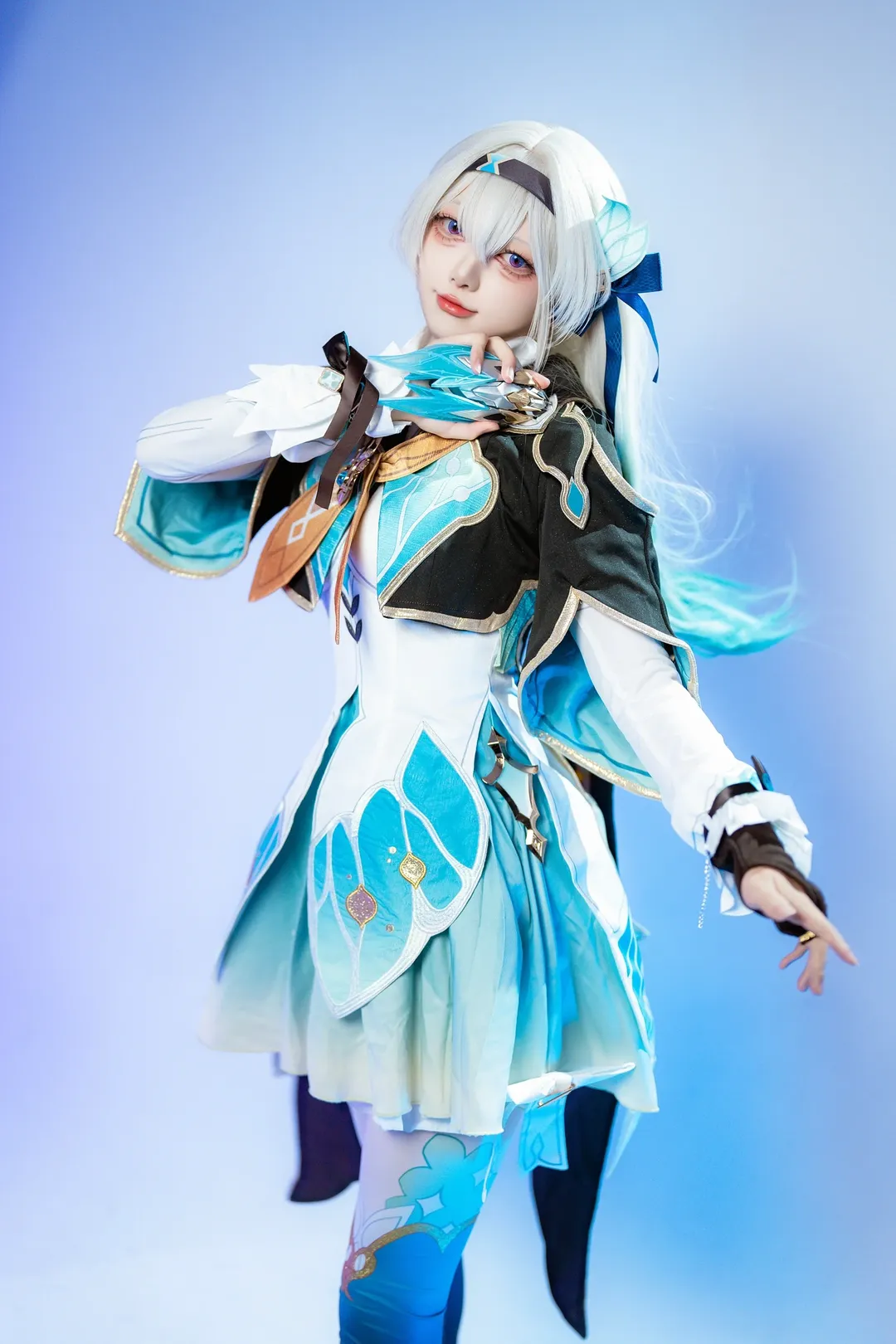 二次元, cosplay, 崩坏星穹铁道, 流萤cos, 丝袜 - 第5张