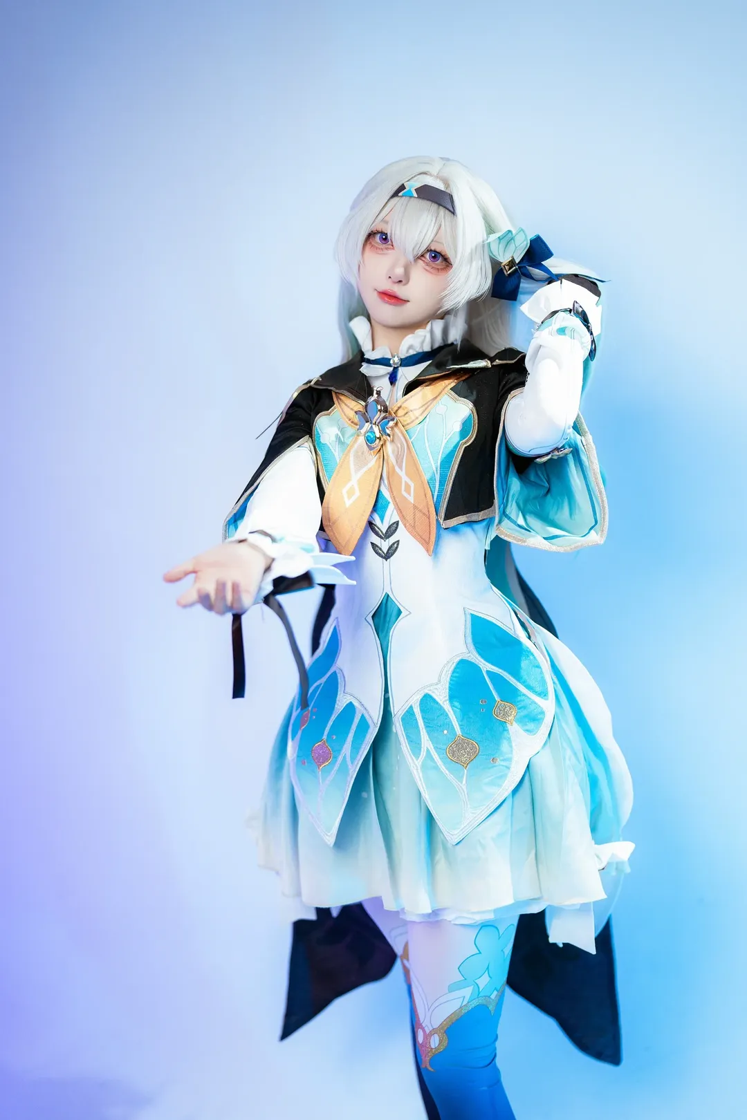 二次元, cosplay, 崩坏星穹铁道, 流萤cos, 丝袜 - 第6张