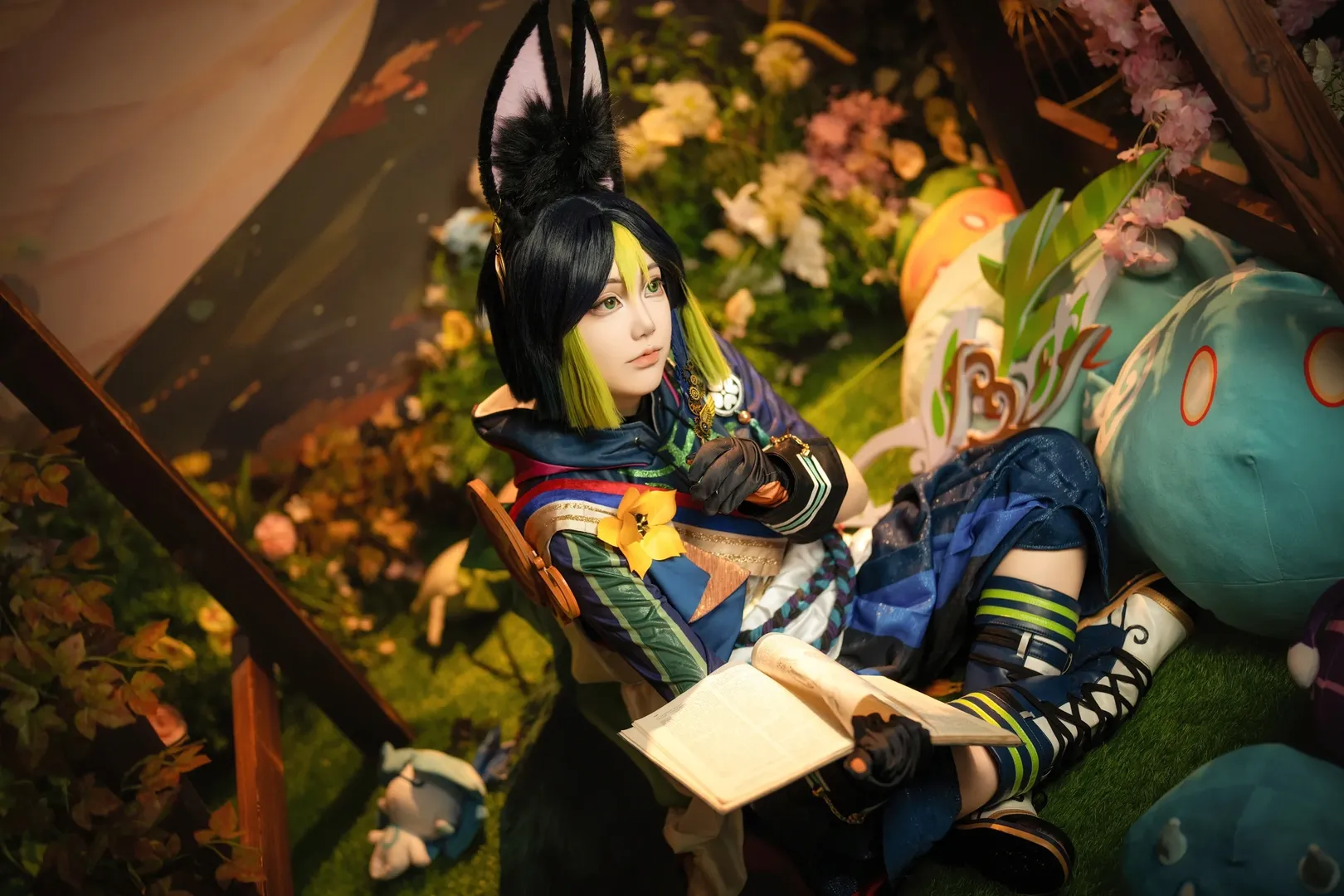 原神, cosplay, 兽耳, 提纳里cos, 森林巡护员 - 第1张