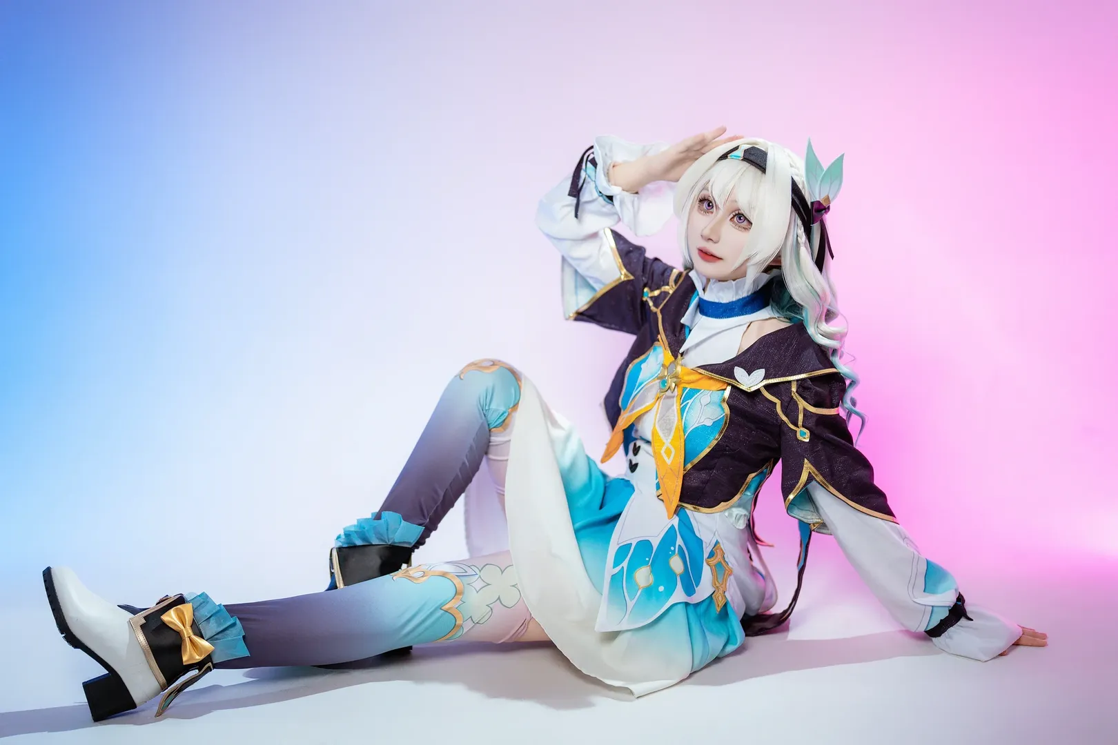 崩坏星穹铁道, 少女写真, 流萤cos, 二次元cosplay, 丝袜穿搭 - 第2张
