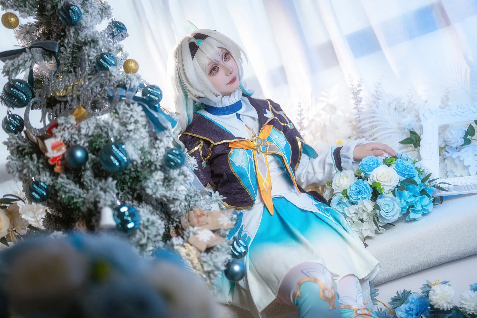 崩坏星穹铁道, 少女写真, 流萤cos, 二次元cosplay, 丝袜穿搭 - 第4张