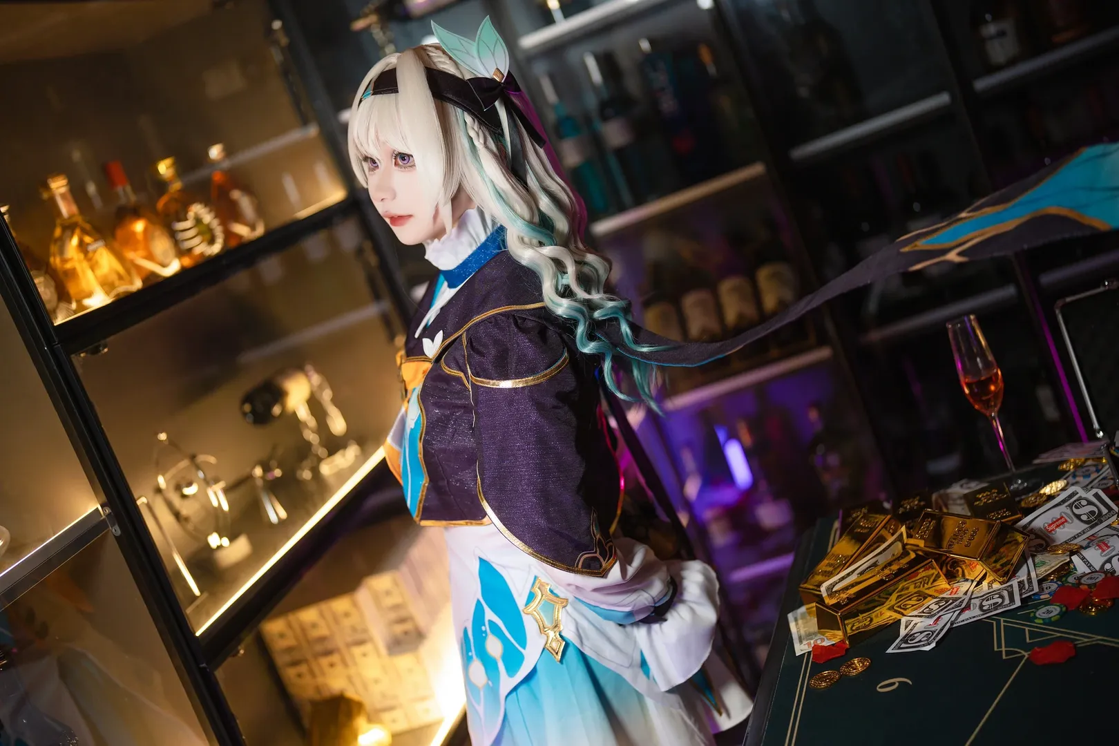 崩坏星穹铁道, 少女写真, 流萤cos, 二次元cosplay, 丝袜穿搭 - 第5张