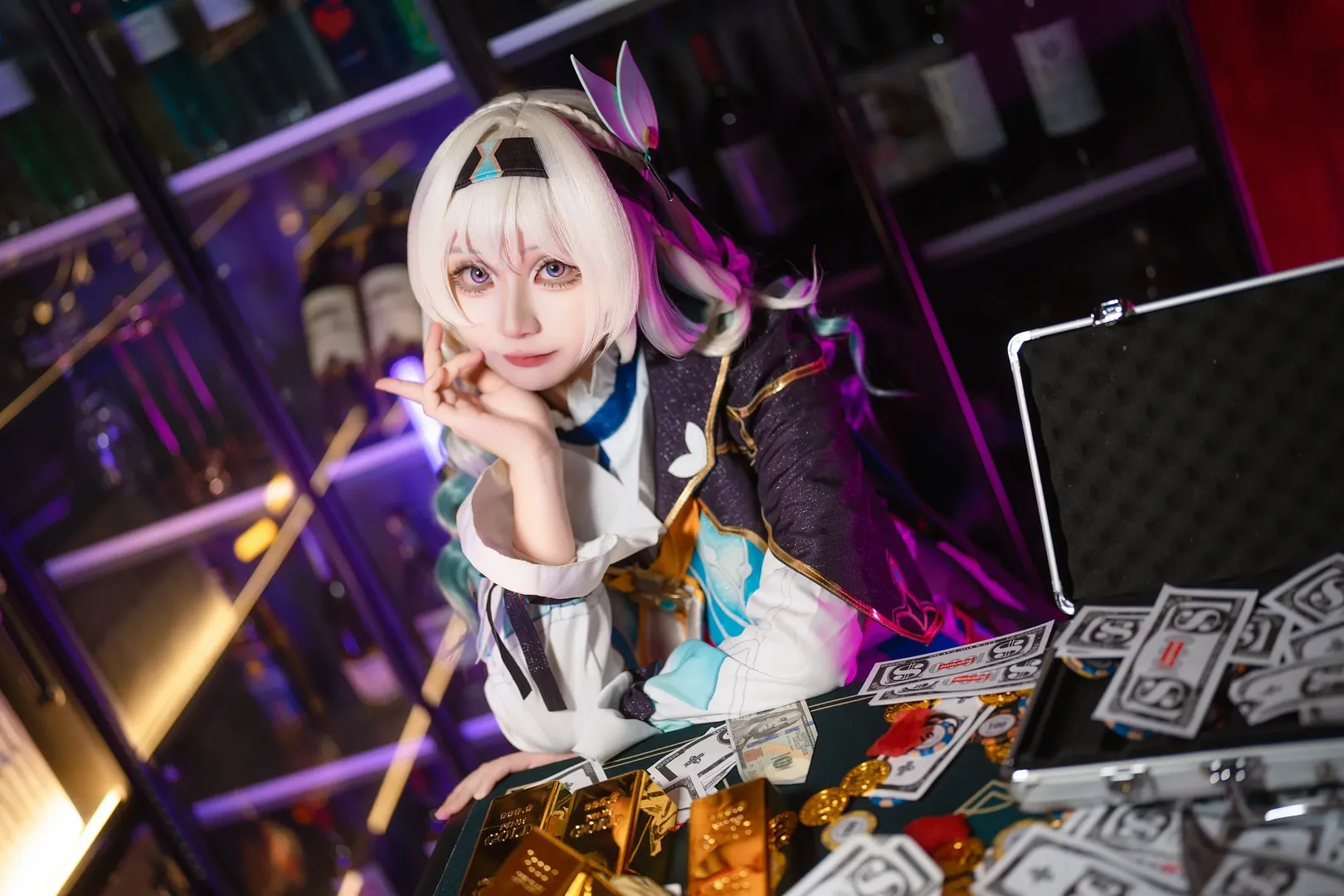 崩坏星穹铁道, 少女写真, 流萤cos, 二次元cosplay, 丝袜穿搭 - 第6张