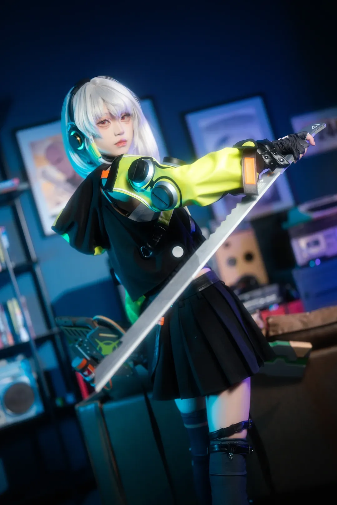 Zenless Zone Zero, cosplay, Anime-style photography, Stocking outfit, Anby cosplay - Image 1