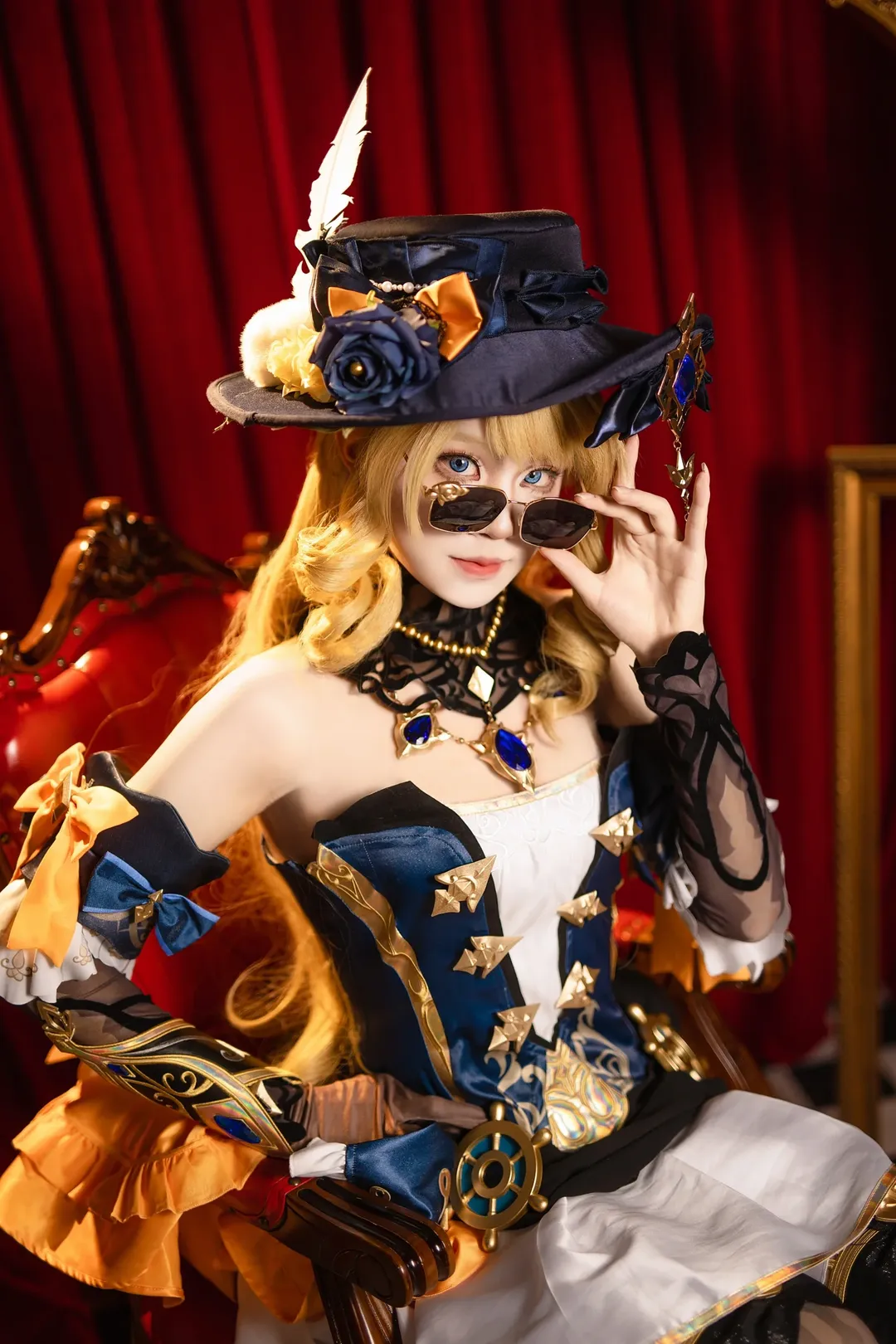 Genshin Impact, Fontaine, Anime cosplay, Stocking outfit, Navia cosplay - Image 1