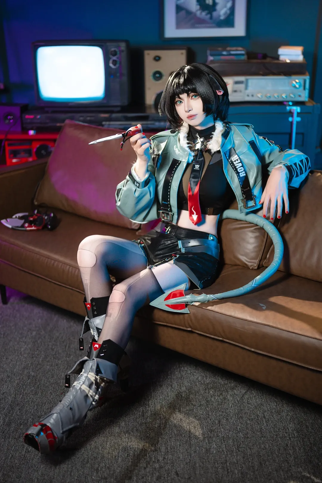 Zenless Zone Zero, Cosplay photography, Techwear outfit, Jane Doe cosplay, Techwear tights - Image 2