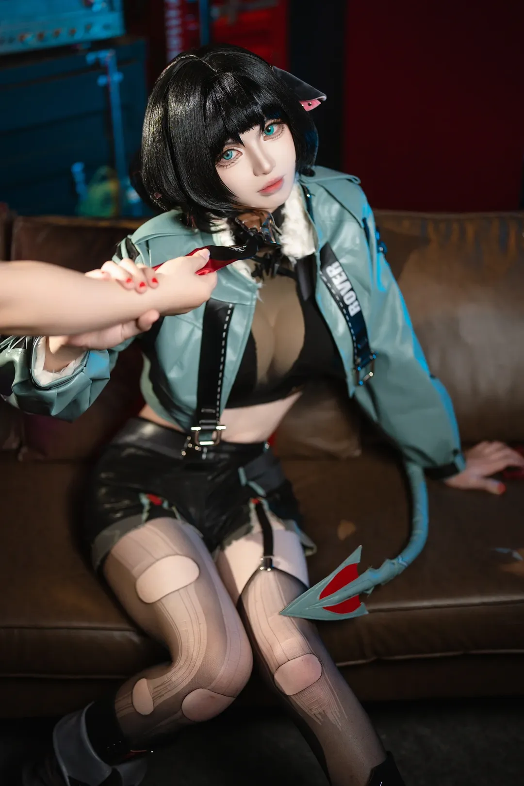 Zenless Zone Zero, Cosplay photography, Techwear outfit, Jane Doe cosplay, Techwear tights - Image 3