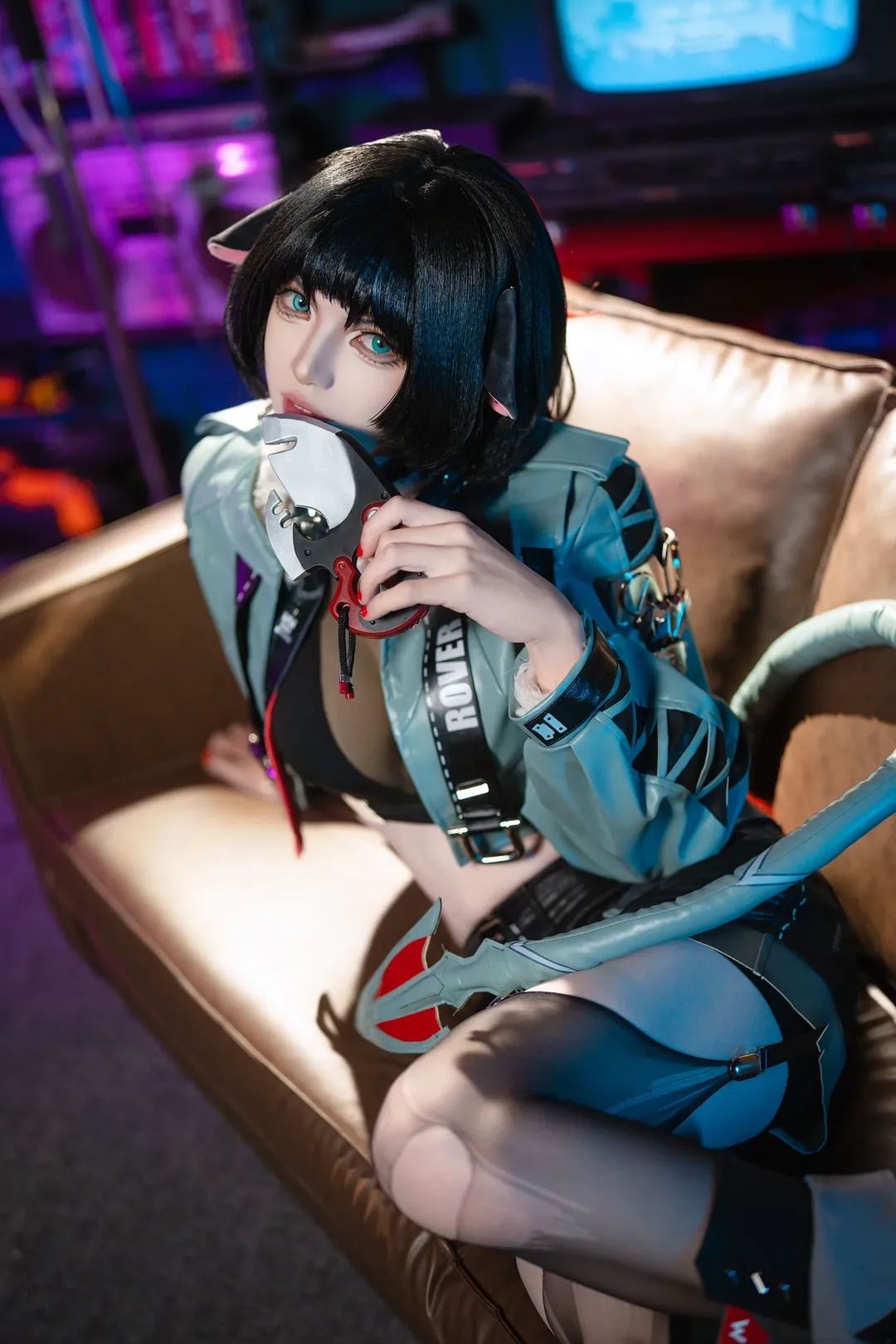 Zenless Zone Zero, Cosplay photography, Techwear outfit, Jane Doe cosplay, Techwear tights - Image 4