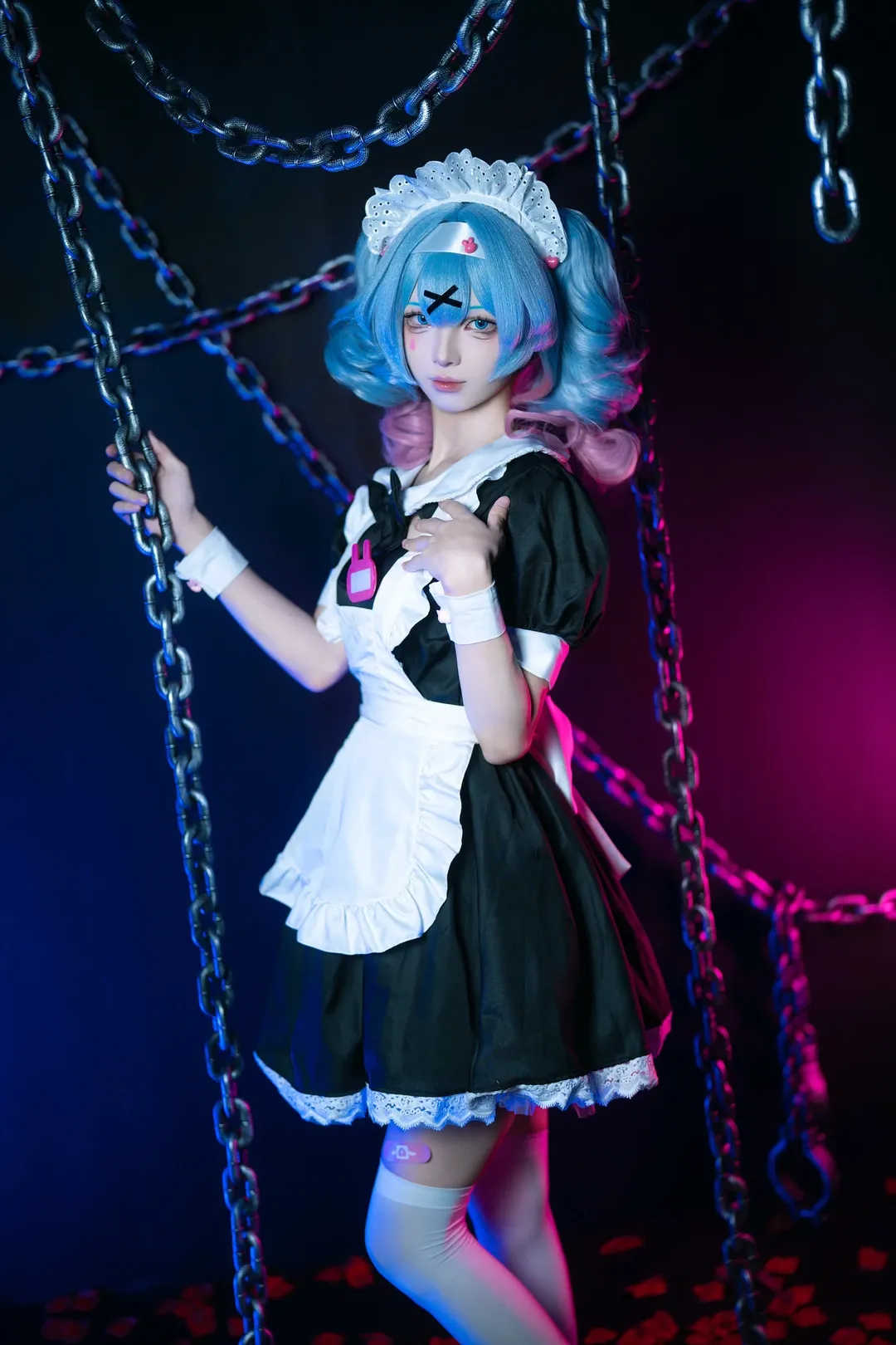 二次元摄影, 女仆装, 初音未来cos, 白丝, 暗黑风 - 第2张
