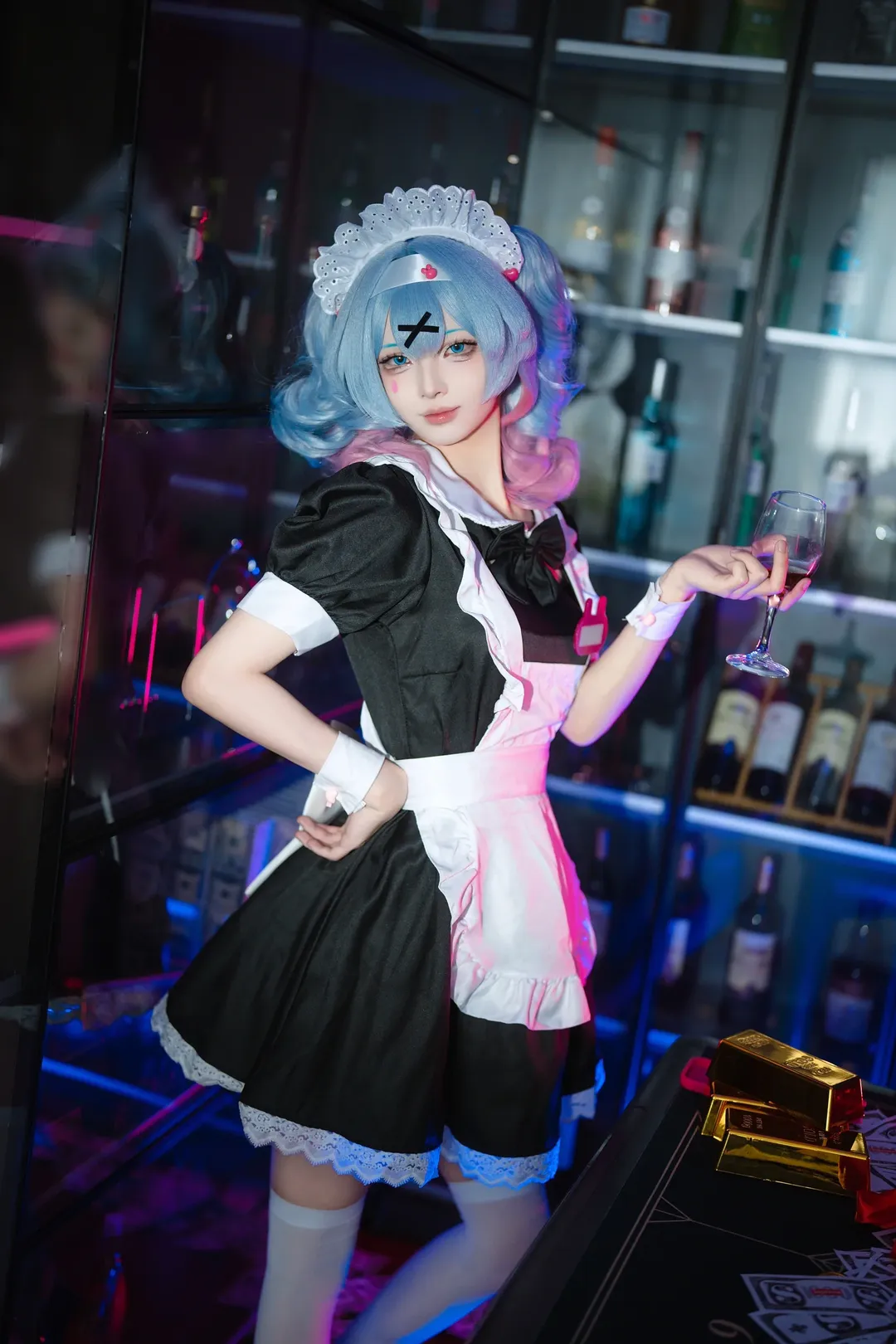 二次元摄影, 女仆装, 初音未来cos, 白丝, 暗黑风 - 第4张