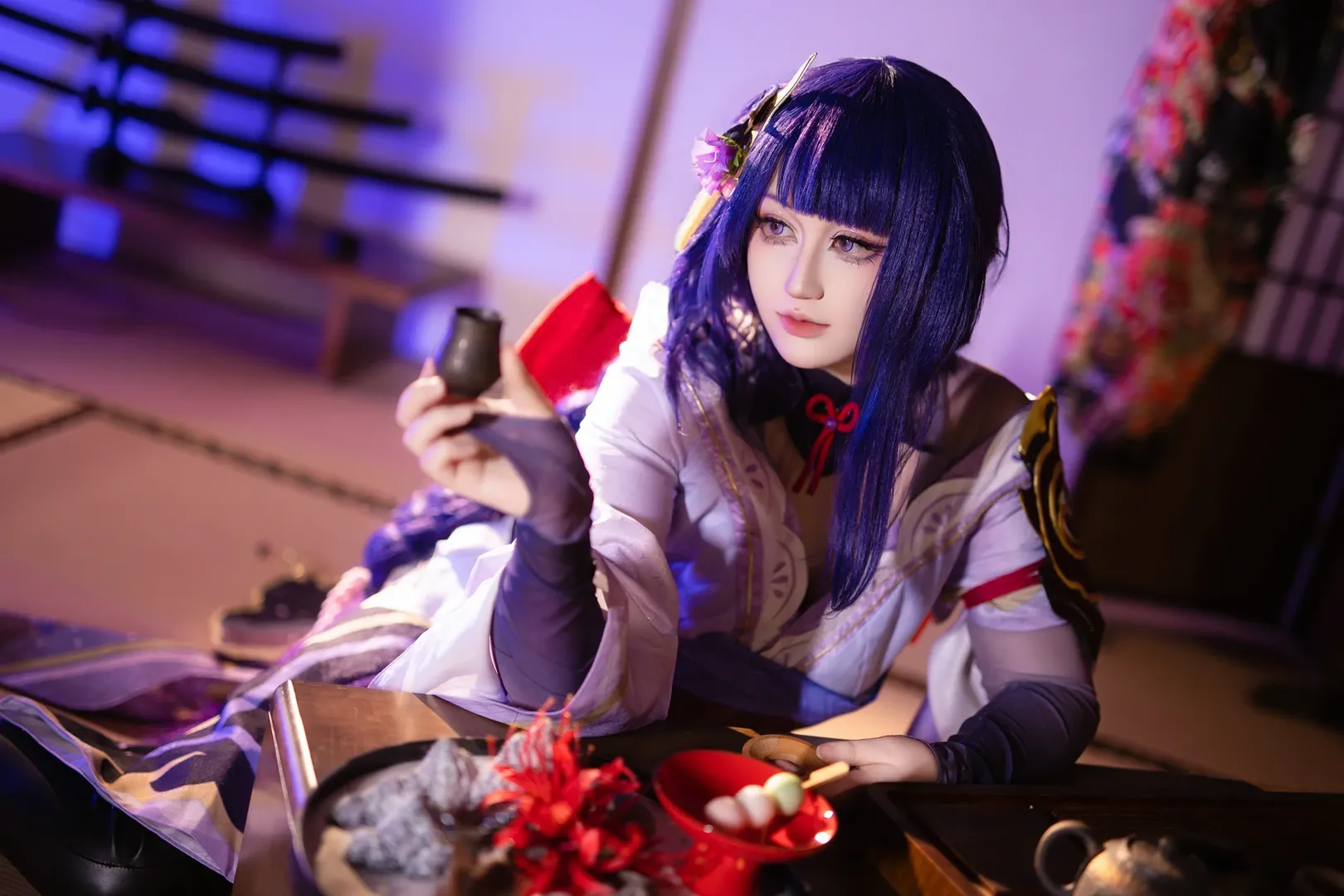 原神, 和风摄影, cosplay穿搭, 丝袜穿搭, 雷电将军cos - 第2张