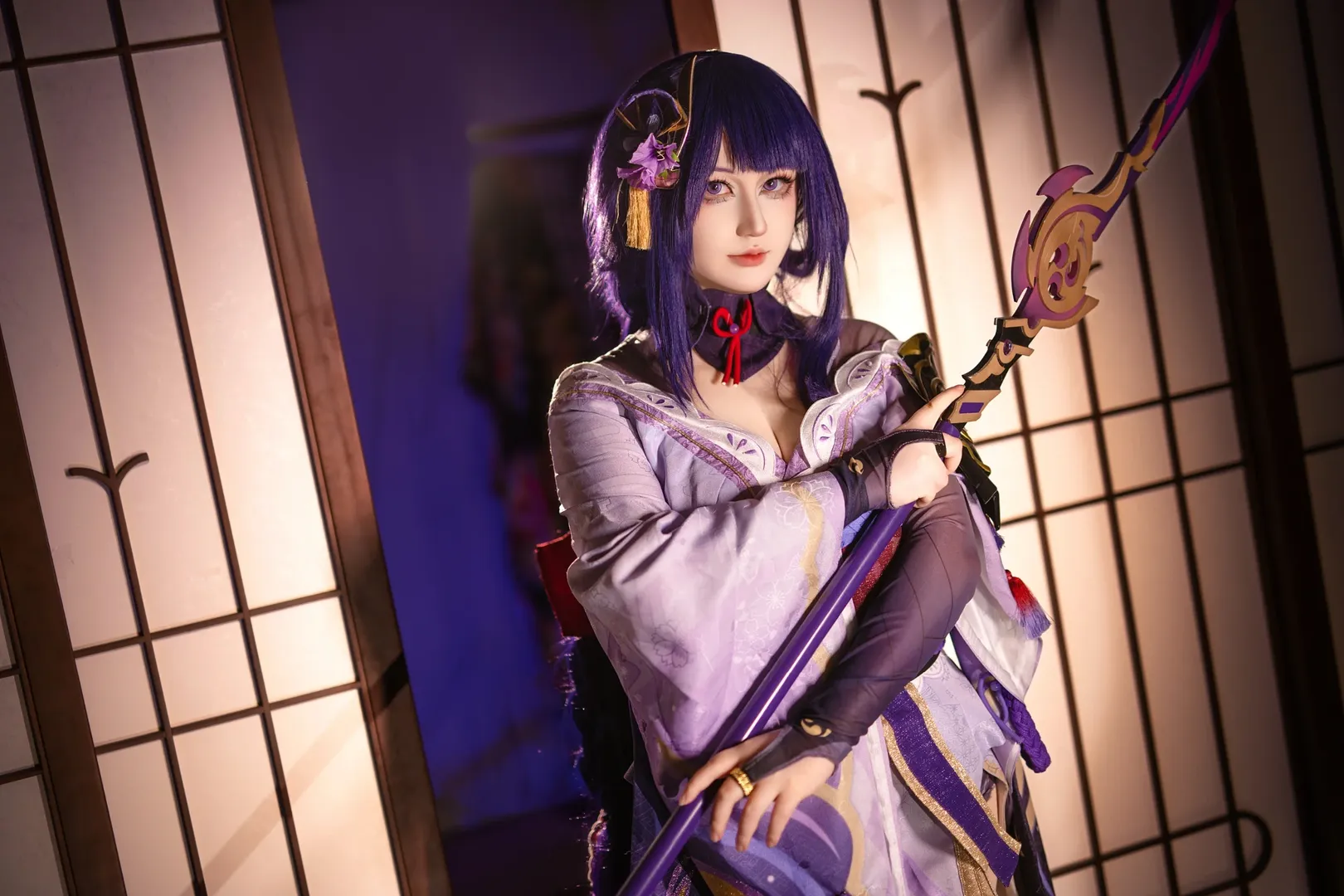 原神, 和风摄影, cosplay穿搭, 丝袜穿搭, 雷电将军cos - 第4张