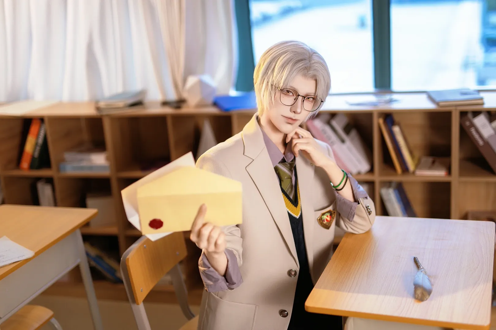 银发cos, 学院风cos, 莫弈cos, 未定事件簿, 眼镜cos - 第2张