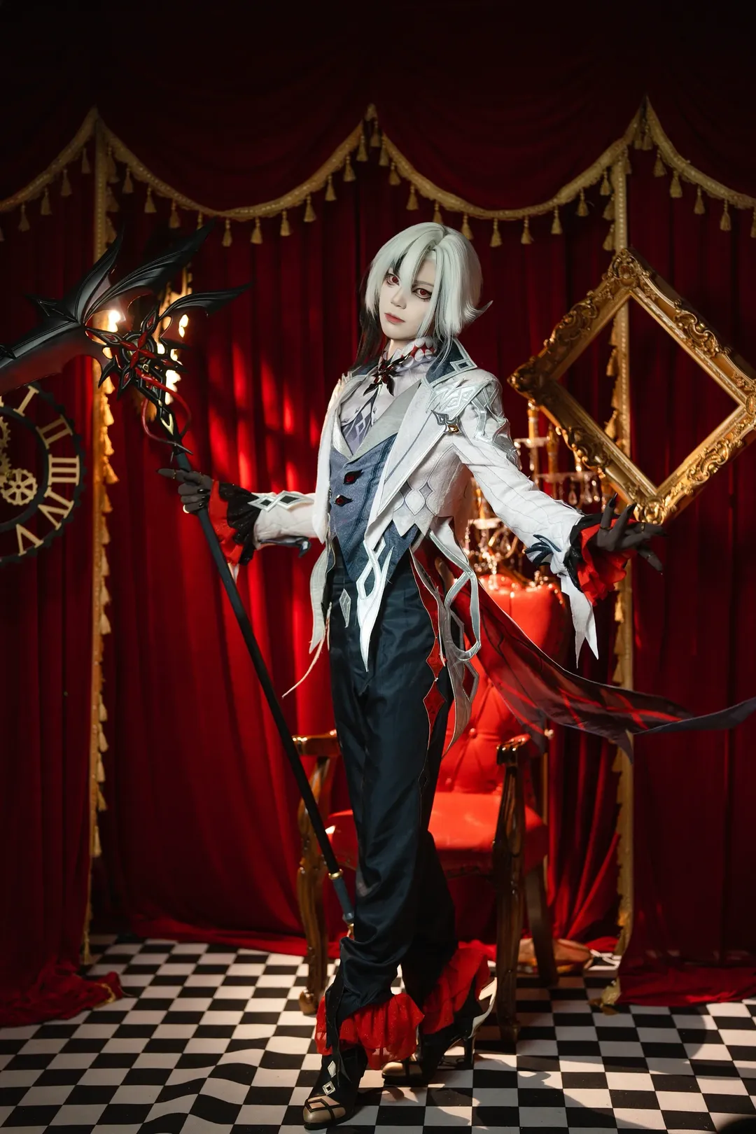 原神, コスプレ撮影, コスプレ撮影, アルレッキーノ コスプレ, ファデュイ 召使 - 1枚目