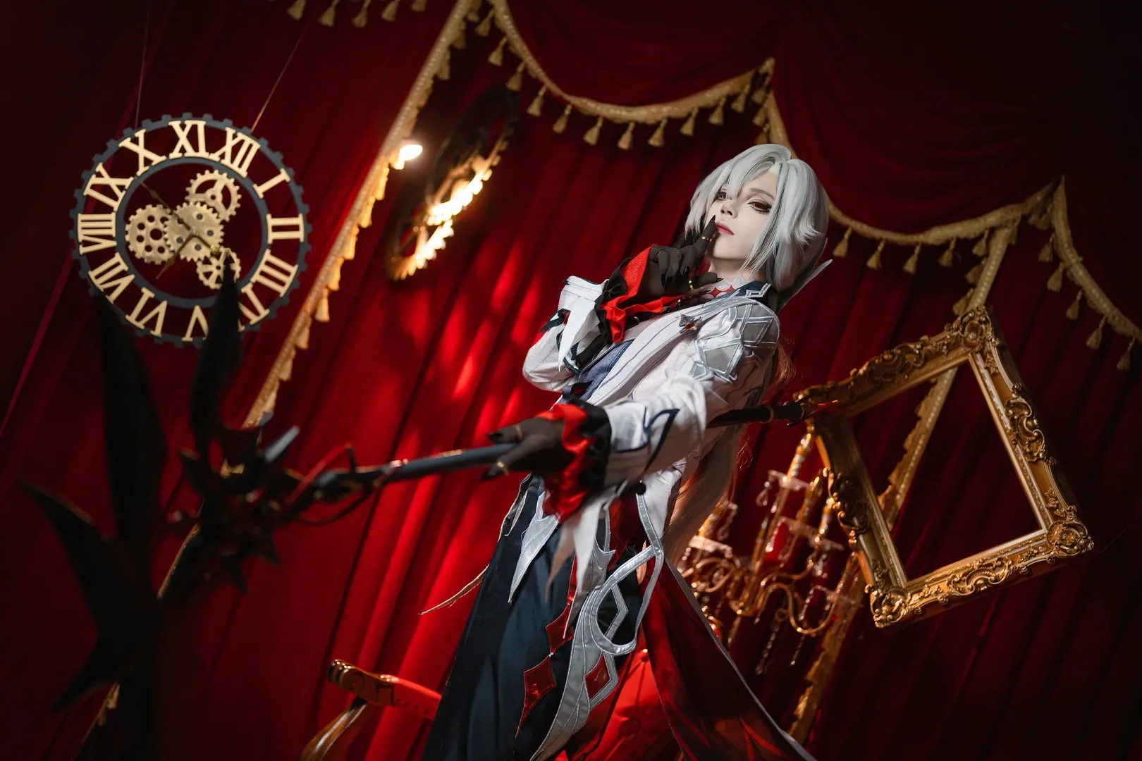 原神, コスプレ撮影, コスプレ撮影, アルレッキーノ コスプレ, ファデュイ 召使