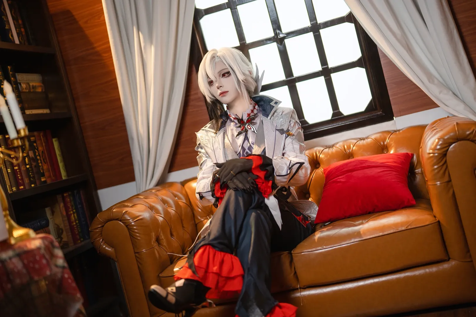 原神, コスプレ撮影, コスプレ撮影, アルレッキーノ コスプレ, ファデュイ 召使 - 4枚目